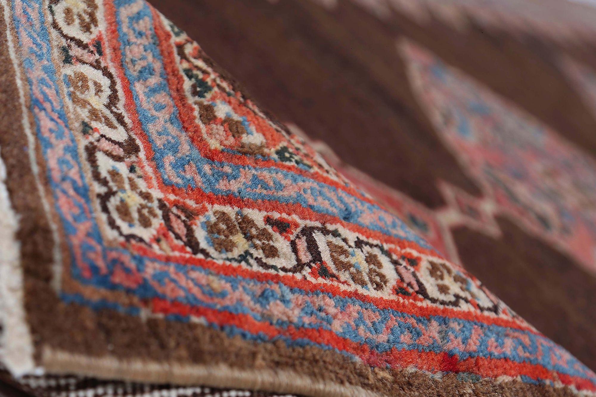 Tappeto Persiano Mahal Runner - Design Marrone Lana - 96904 In condizioni ottime in vendita a Dallas, TX