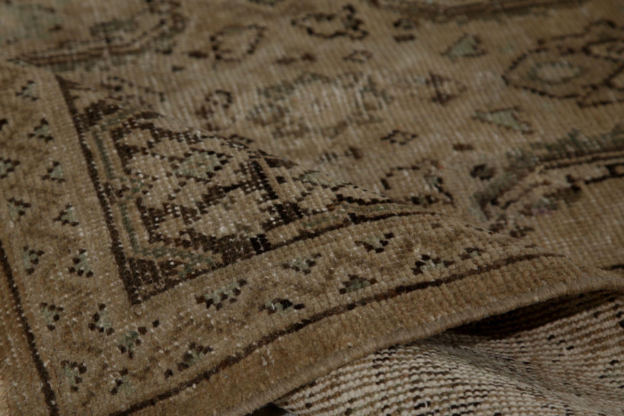 XX secolo Tappeto Persiano Mahal - Lana Marrone Taupe Design - 97796 in vendita
