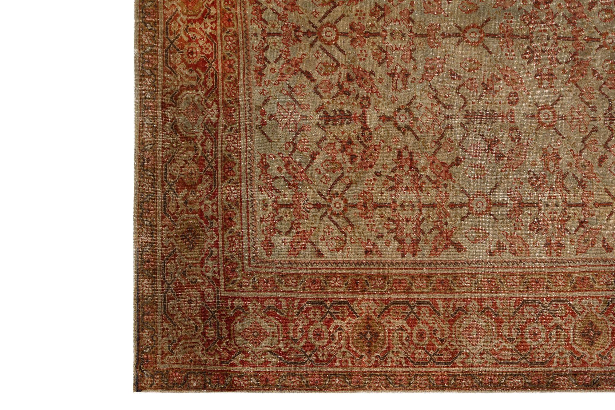 Scopri l'eleganza del tappeto persiano Mahal, caratterizzato da Runner Rug di CIRCA 1910. Progettato con Lana e VerdeRosso, questo design esclusivo è perfetto per valorizzare il tuo spazio.