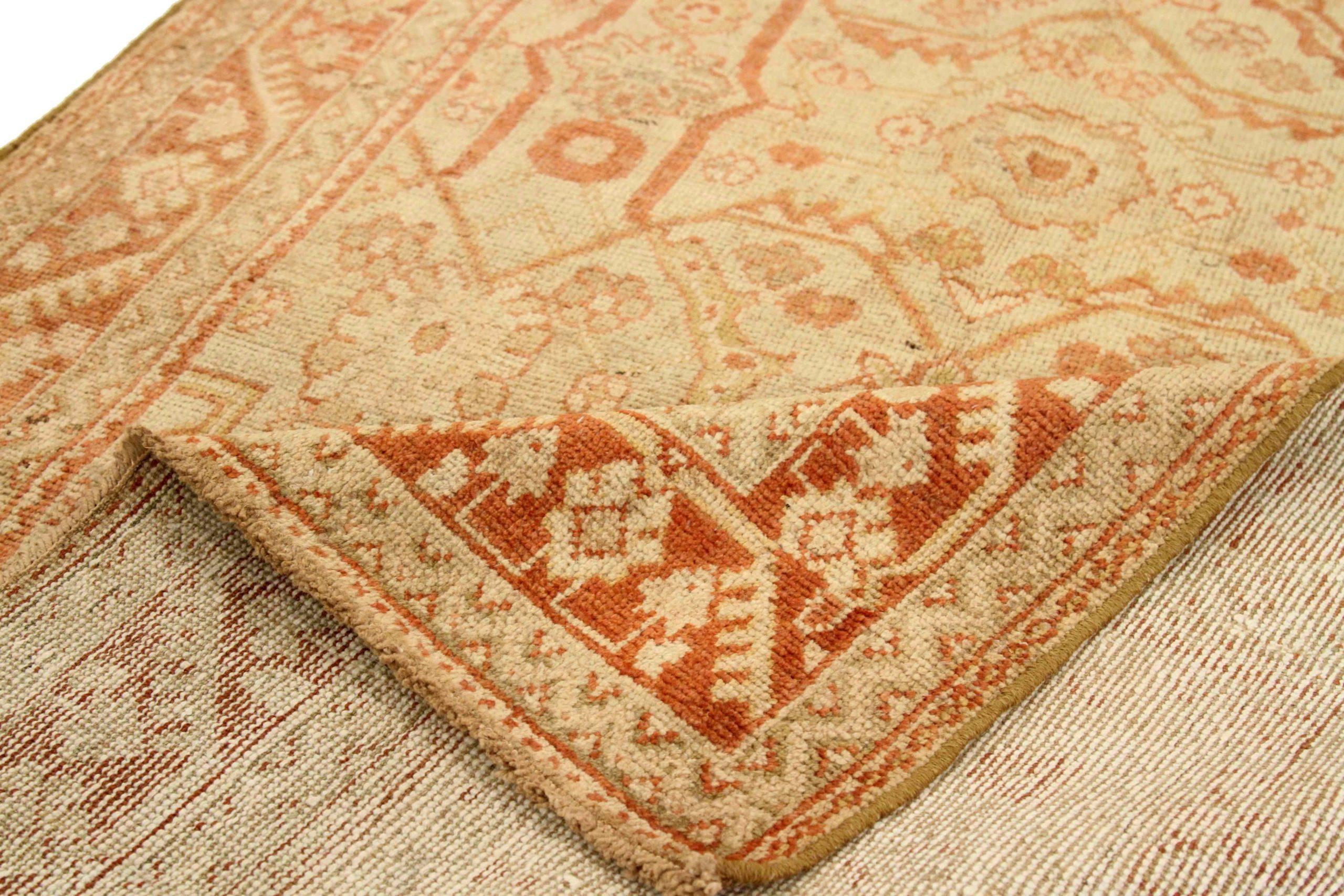 Persischer Mahal-Läufer - Wolle Elfenbeinrot Design - 75789 (Irakisch) im Angebot