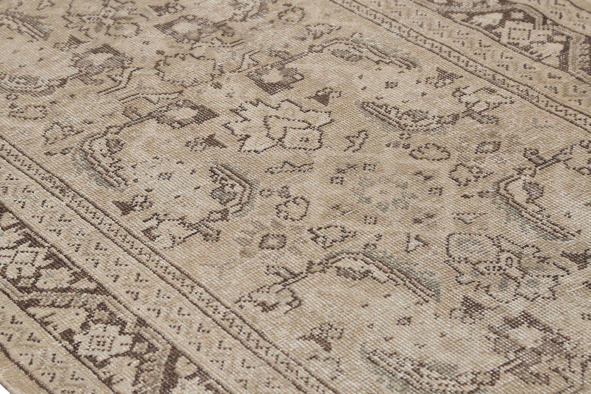 Iracheno Tappeto Persiano Mahal - Lana Avorio Taupe Design - 97664 in vendita