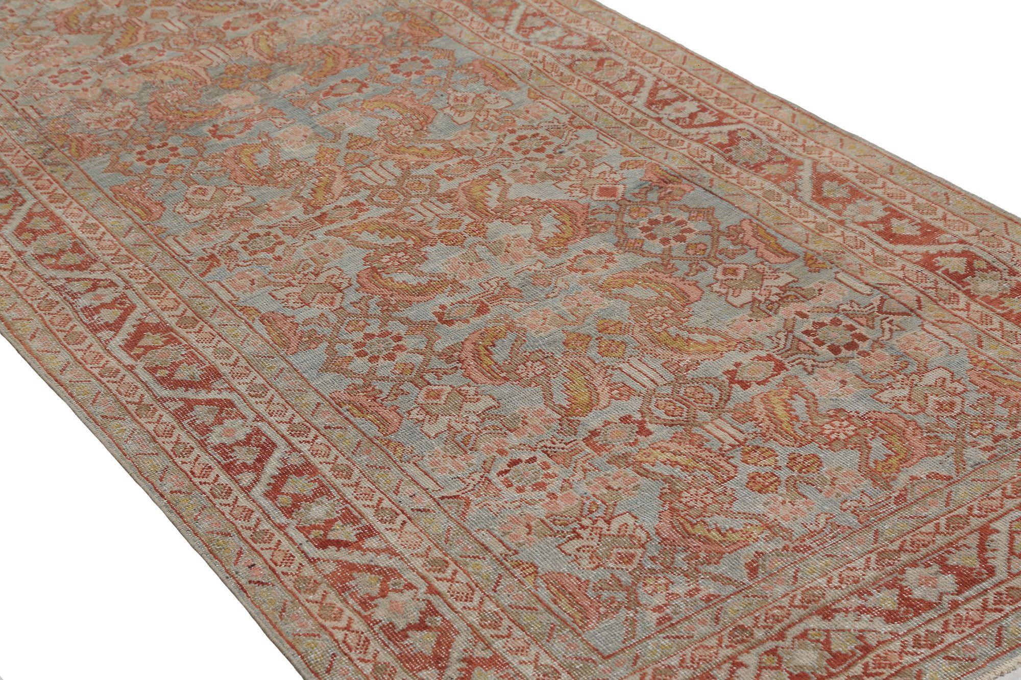 Entdecken Sie die Eleganz des persischen Mahal mit dem Läufer von CIRCA 1880. Dieses exklusive Design aus Wolle und Hellblau ist perfekt, um Ihren Raum zu verschönern.