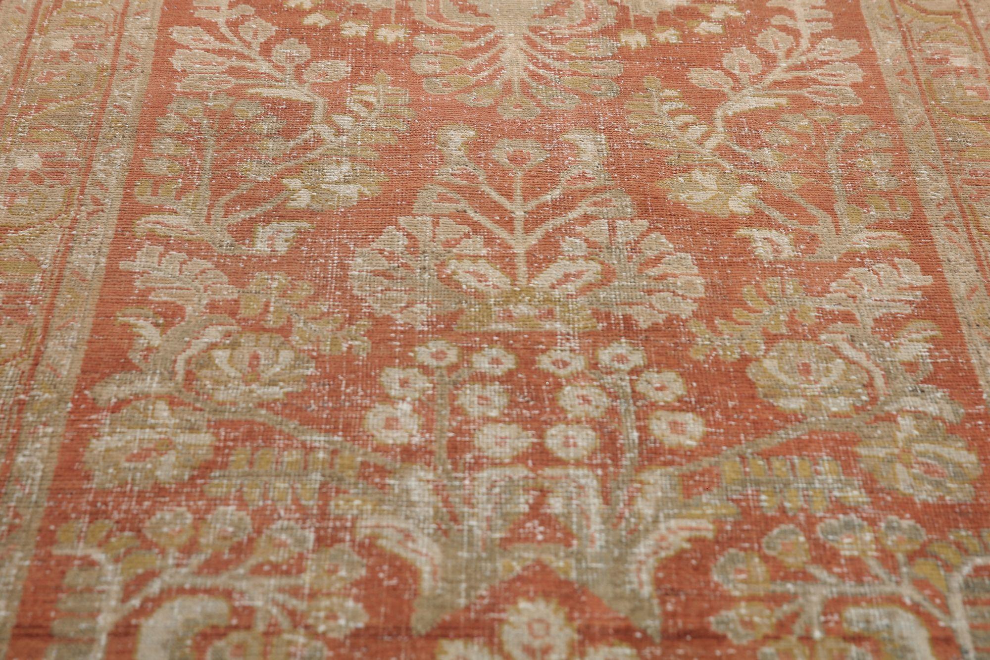 Iraqi Persian Mahal Runner Rug - Wool Red Design - 97704 For Sale
