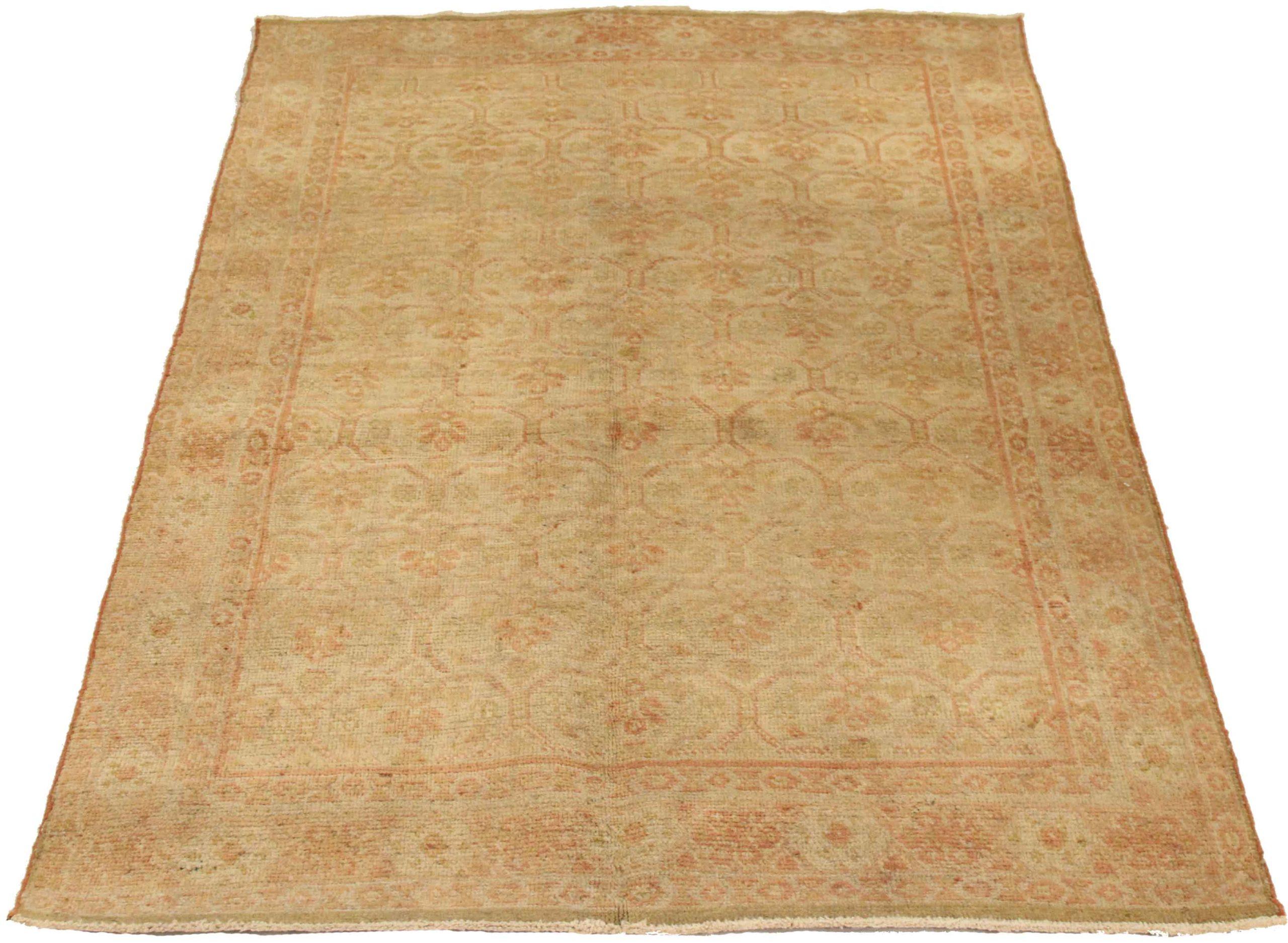 Entdecken Sie die Eleganz des persischen Mahal mit dem kleinen Teppich CIRCA 1880. Dieses exklusive Design aus Wolle und Elfenbeinrosa ist perfekt, um Ihren Raum zu verschönern.