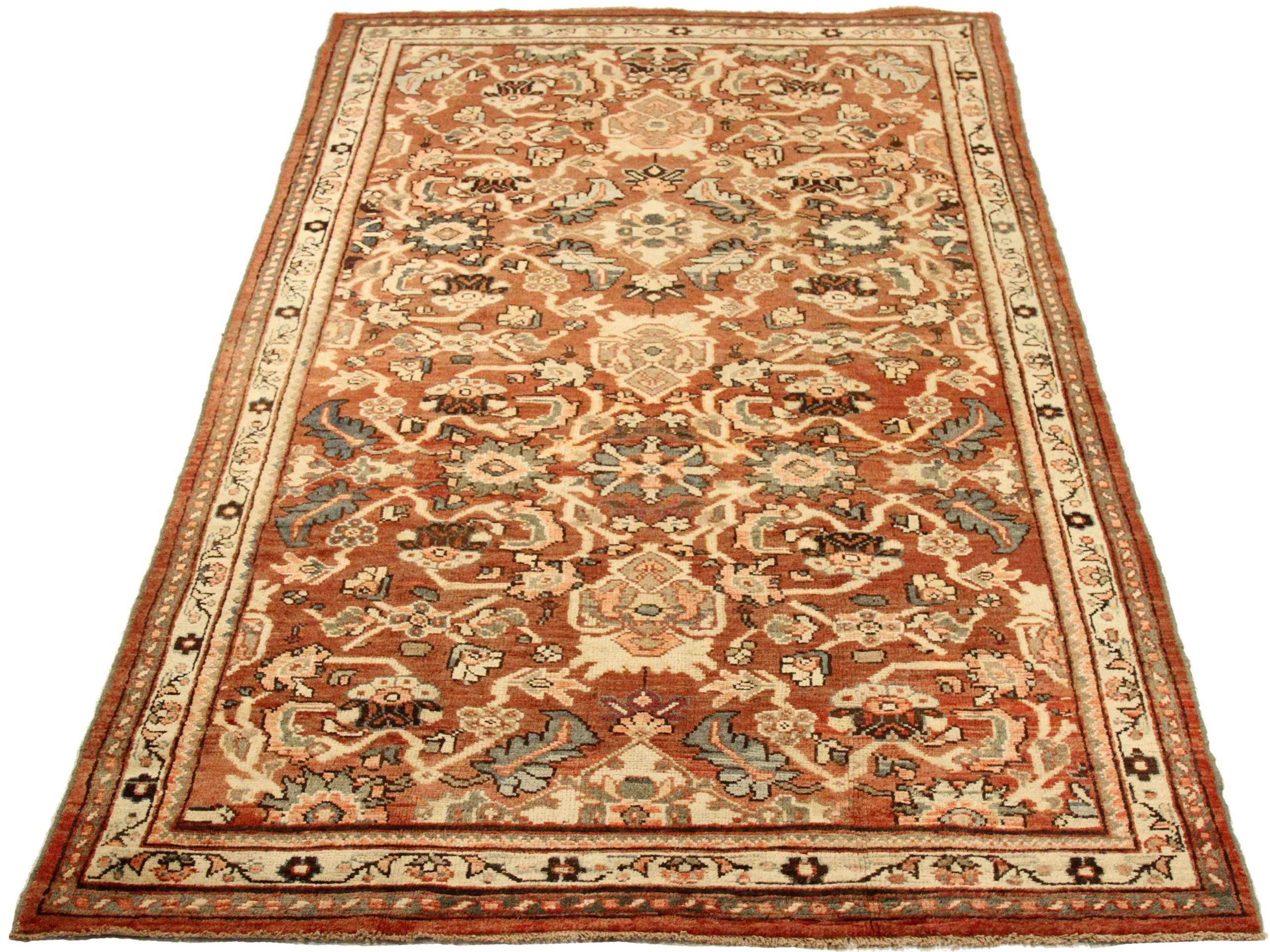 Entdecken Sie die Eleganz des persischen Mahal mit dem kleinen Teppich CIRCA 1880. Dieses exklusive Design aus Wolle und Blau-Elfenbein-Rot ist perfekt, um Ihren Raum zu verschönern.