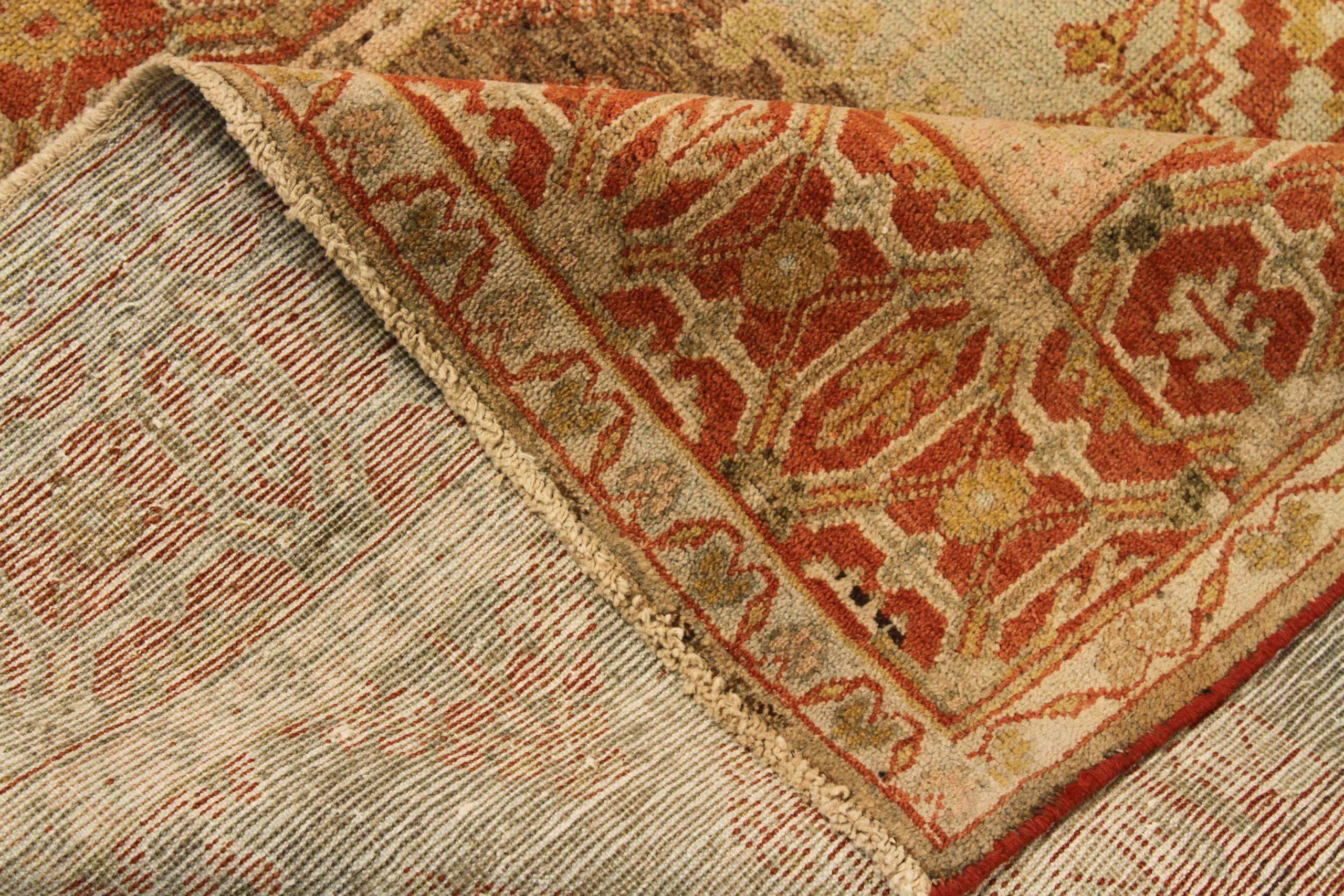 Persischer Mahal Kleiner Teppich - Wolle Blau Elfenbein Rot Design - 75920 (Irakisch) im Angebot