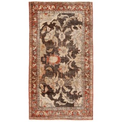 Persian Mahal Small Rug - Wool Brown Ivory Red Design - 94589