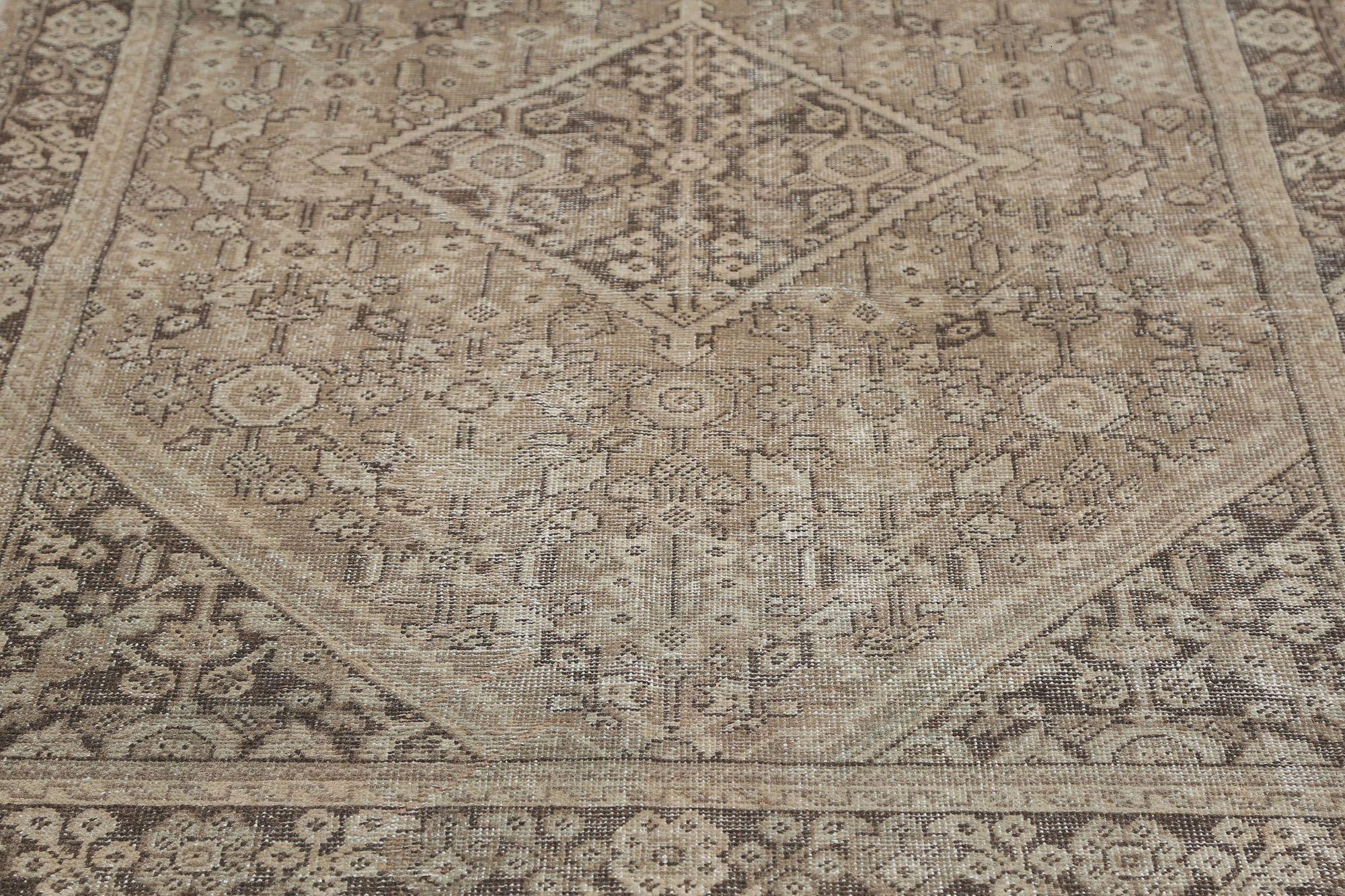 Persischer Mahal Small Teppich - Wolle Brown Taupe Design - 97106 (Irakisch) im Angebot