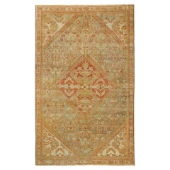 Persian Mahal Small Rug - Wool Ivory Light Blue Red Yellow - 96795
