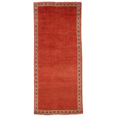 Petit tapis persan Mahal - Design en laine ivoire rouge - 75190