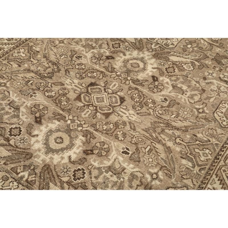 Iracheno Tappeto Persiano Mahal Small - Lana Avorio Taupe Design - 94558 in vendita