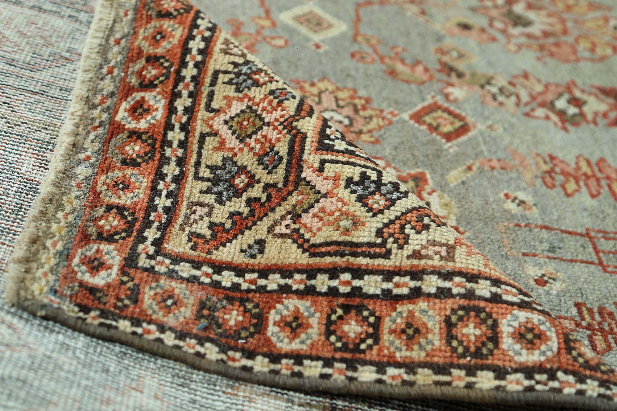 Persischer Mahal Kleiner Teppich - Wolle Hellblau Design - 97127 (Irakisch) im Angebot