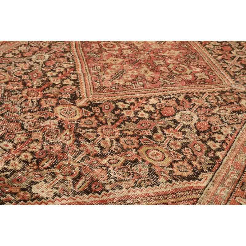 Irakien Petit tapis persan Mahal - Motif rouge en laine - 94582 en vente