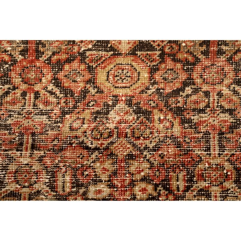 Petit tapis persan Mahal - Motif rouge en laine - 94582 Excellent état - En vente à Dallas, TX