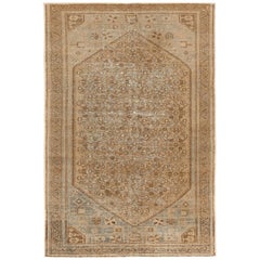 Persian Mahal Small Rug - Wool Taupe Design - 94592