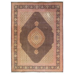 Retro Persian Mahi Tabriz Rug