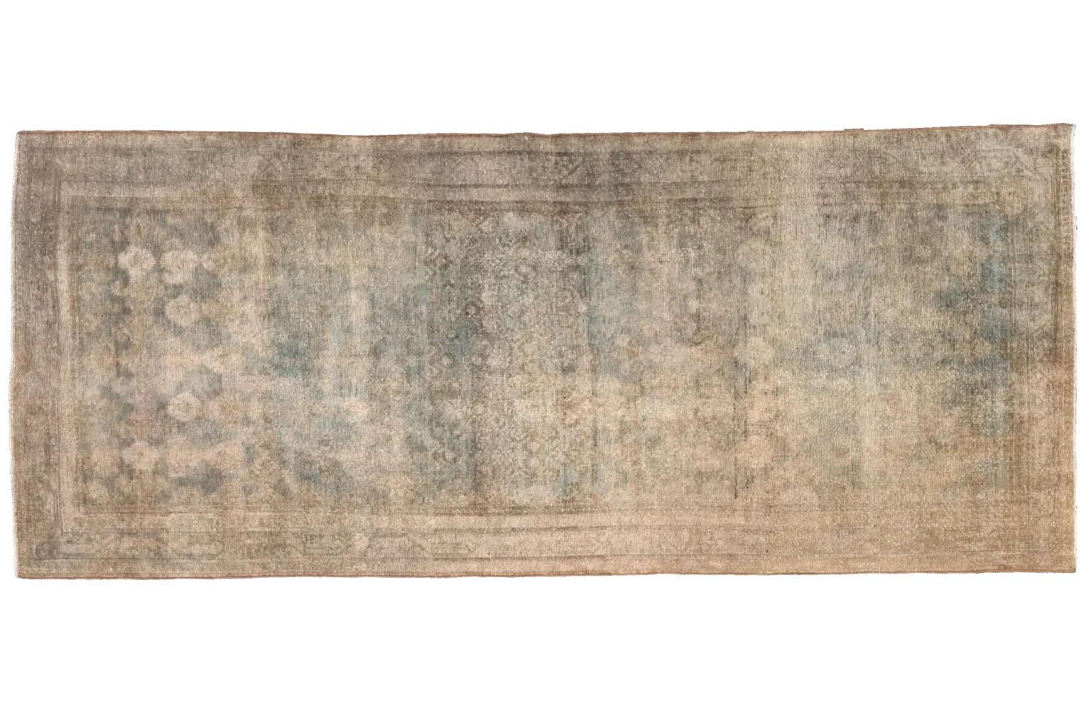 Hand-Woven Persian Area Rugs - Malayer Design - Ivory & Green For Sale