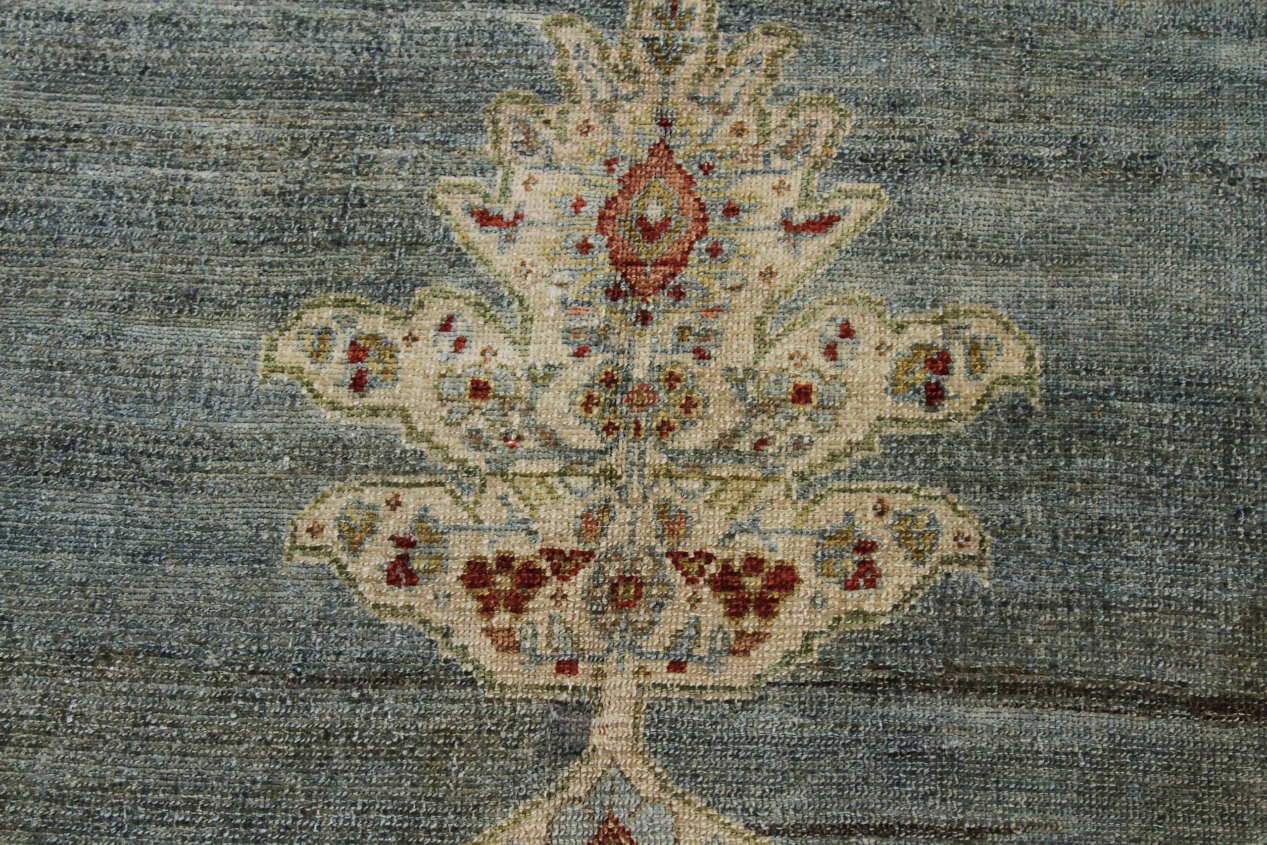 Persische Malayer-Teppiche - Wolle Blau Elfenbein Rot Design - 89723 (20. Jahrhundert) im Angebot