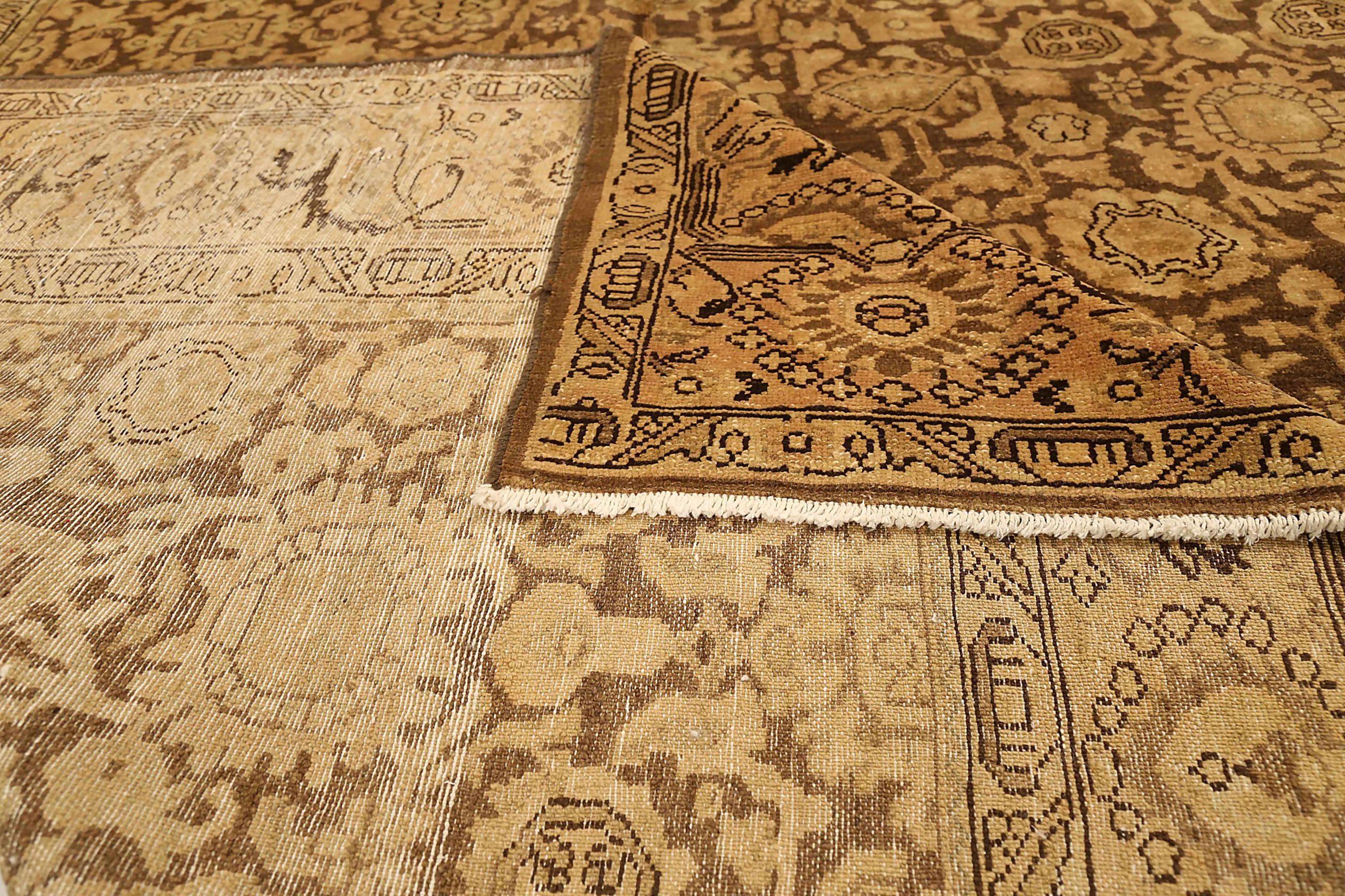 Persian Malayer Area Rugs - Wool Brown Ivory 73254 In Excellent Condition For Sale In Dallas, TX