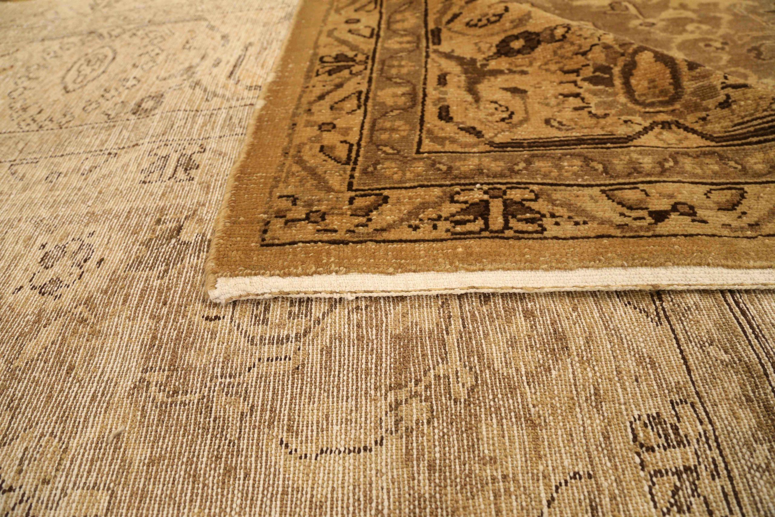 Persian Malayer Area Rugs - Wool Brown Ivory 73281 In Excellent Condition For Sale In Dallas, TX