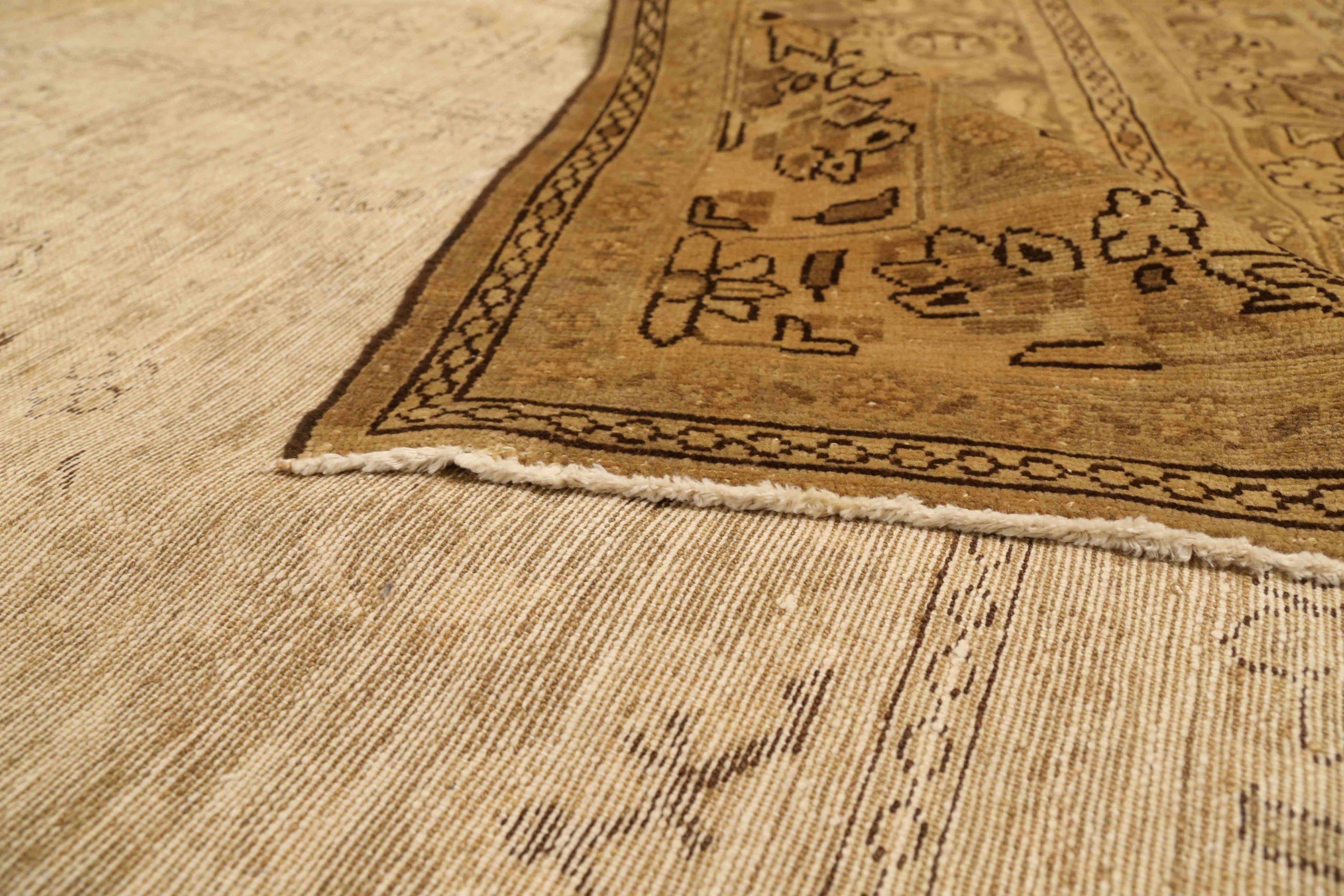 Persian Malayer Area Rugs - Wool Brown Ivory 73427 In Excellent Condition For Sale In Dallas, TX