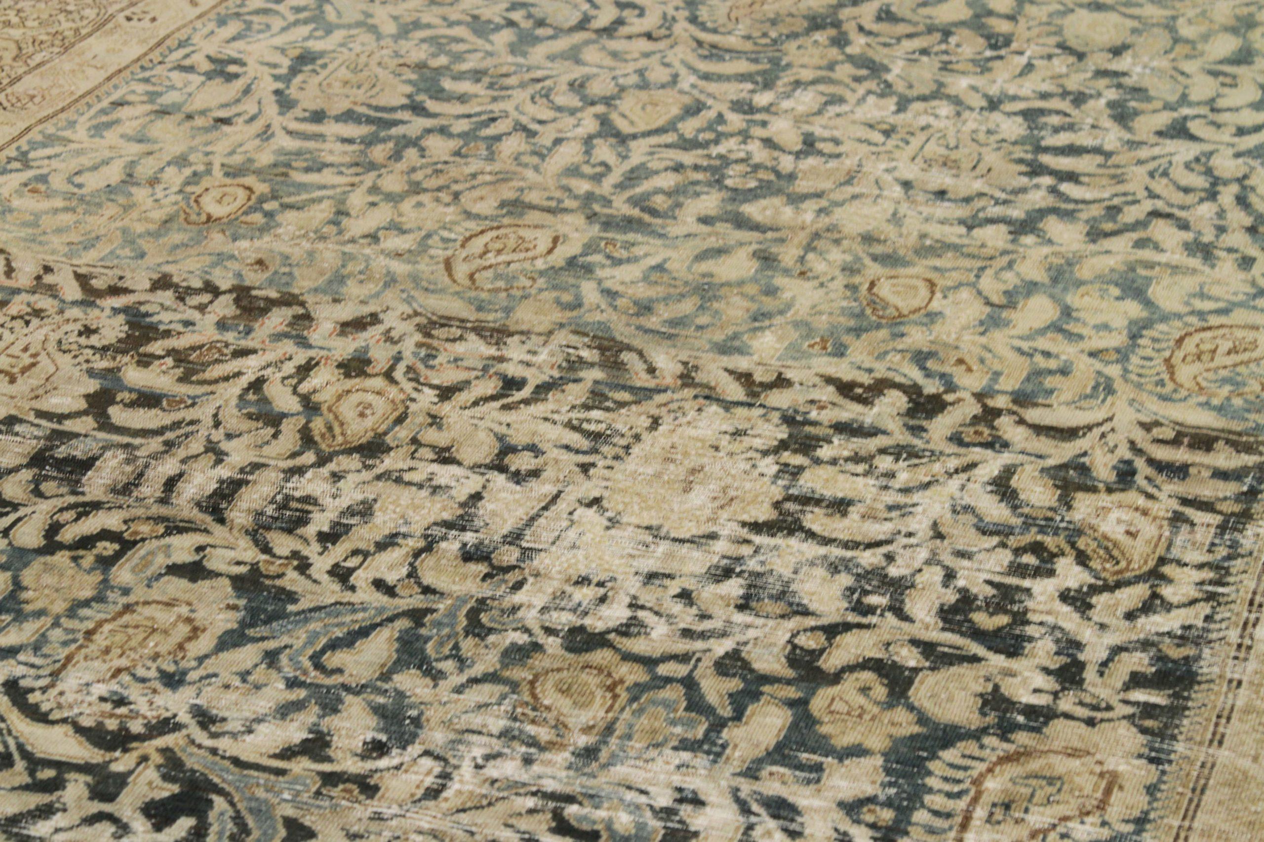 Persische Malayer Teppiche Circa 1880 - Wolle Braun Elfenbein Design - 89721 (Asiatisch) im Angebot