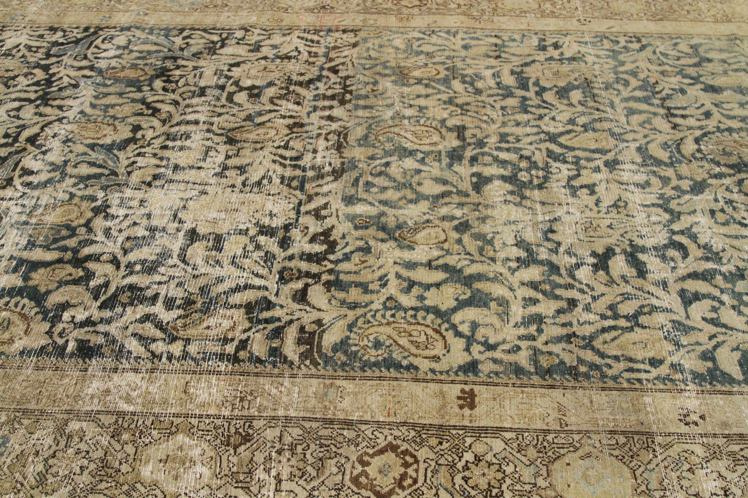 Persische Malayer Teppiche Circa 1880 - Wolle Braun Elfenbein Design - 89721 im Zustand „Hervorragend“ im Angebot in Dallas, TX