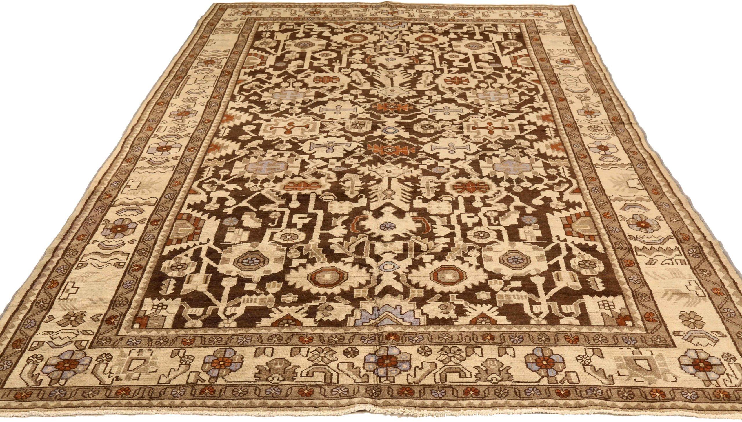 Entdecken Sie die Eleganz des persischen Malayers mit seinen um 1880 gefertigten Teppichen. Dieses exklusive Design aus Wolle und Braun-Elfenbein-Rot ist perfekt, um Ihren Raum zu verschönern.