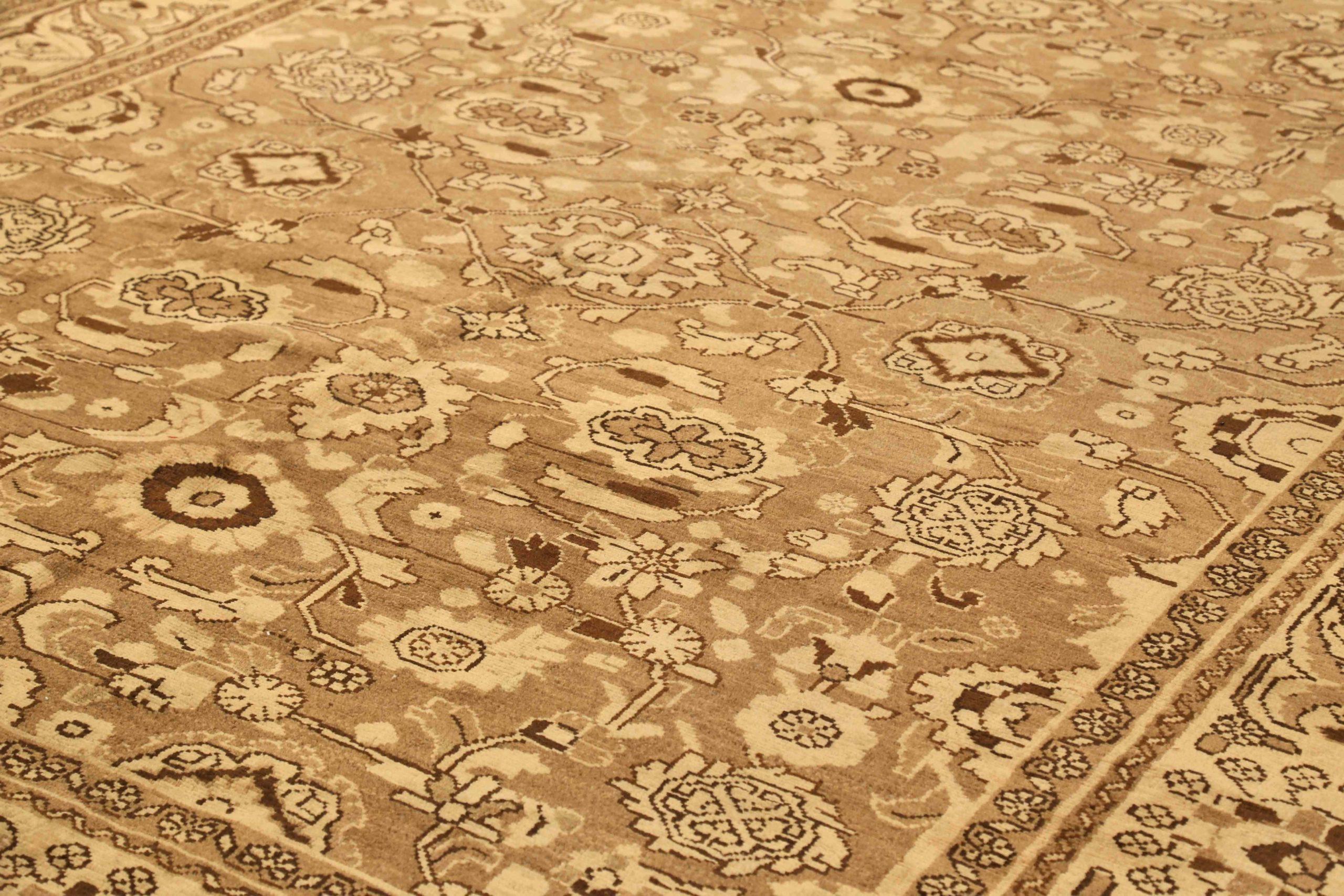 Asiatique Tapis de sol Persan Malayer - Laine Brown Ivoire Taupe 73255 en vente