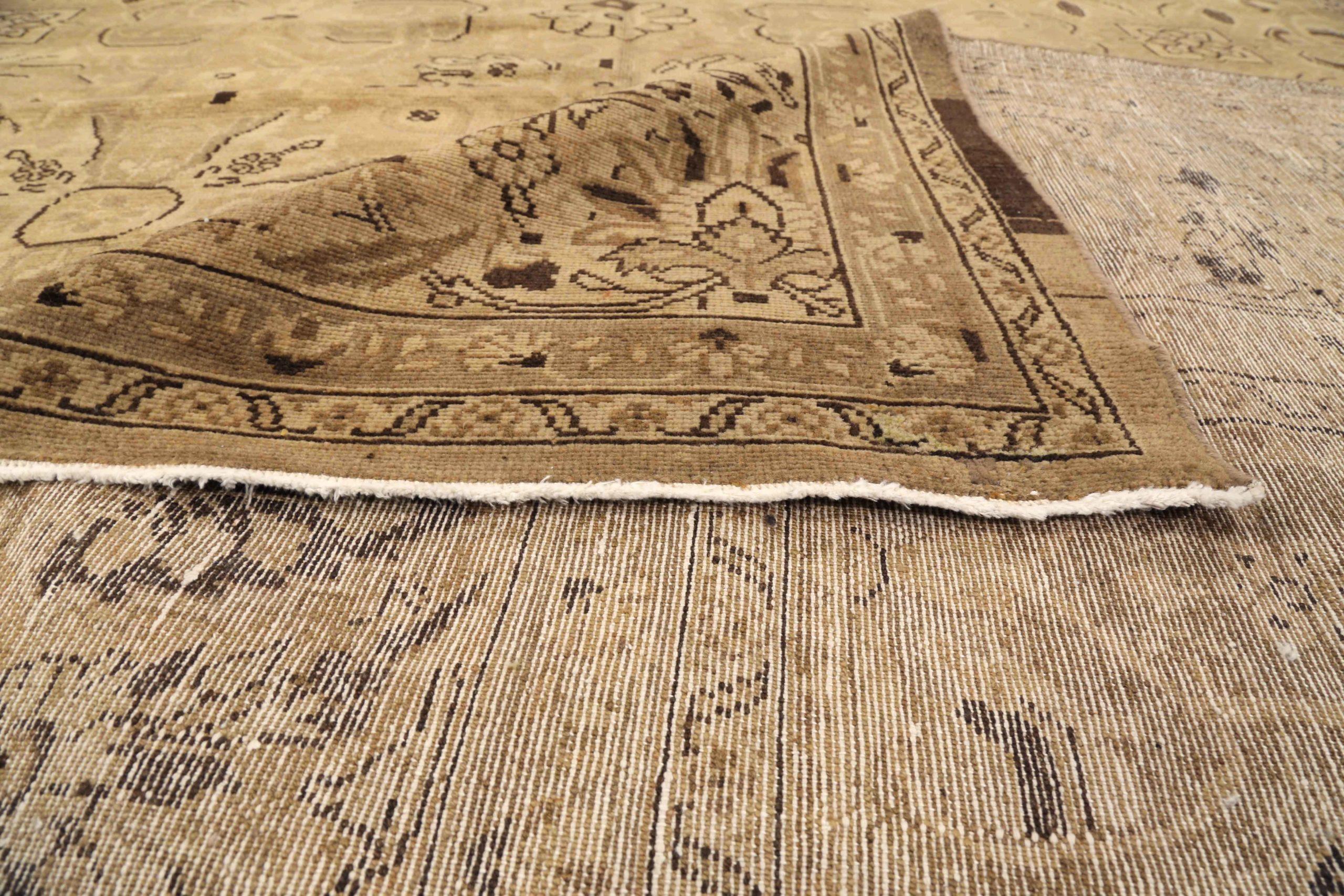 Persian Malayer Area Rugs - Wool Brown Ivory Taupe 73499 In Excellent Condition For Sale In Dallas, TX