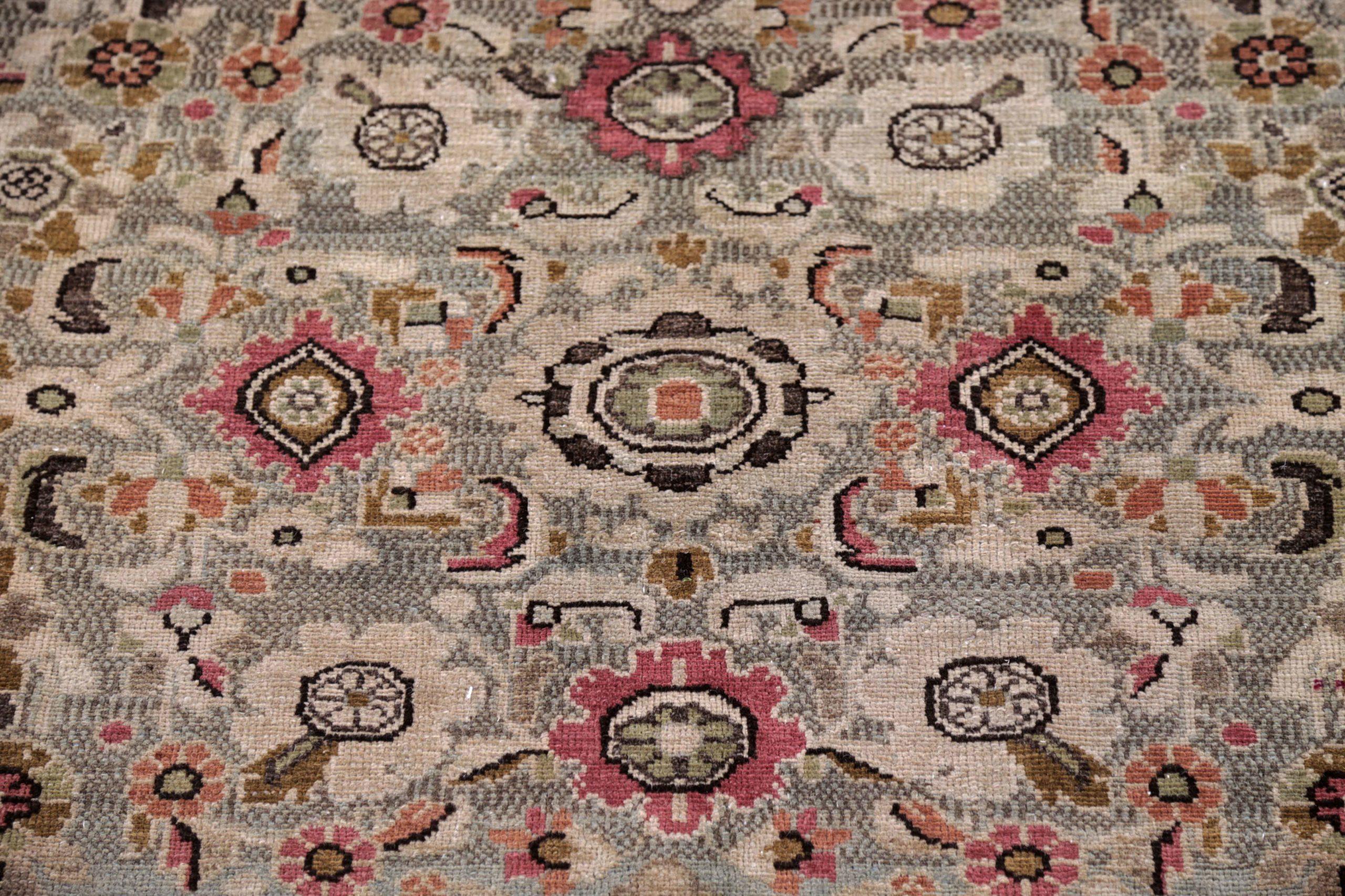 Persische Malayer-Teppiche Circa 1910 - Wolle Grau Elfenbein Rot Design - 91148 im Zustand „Hervorragend“ im Angebot in Dallas, TX