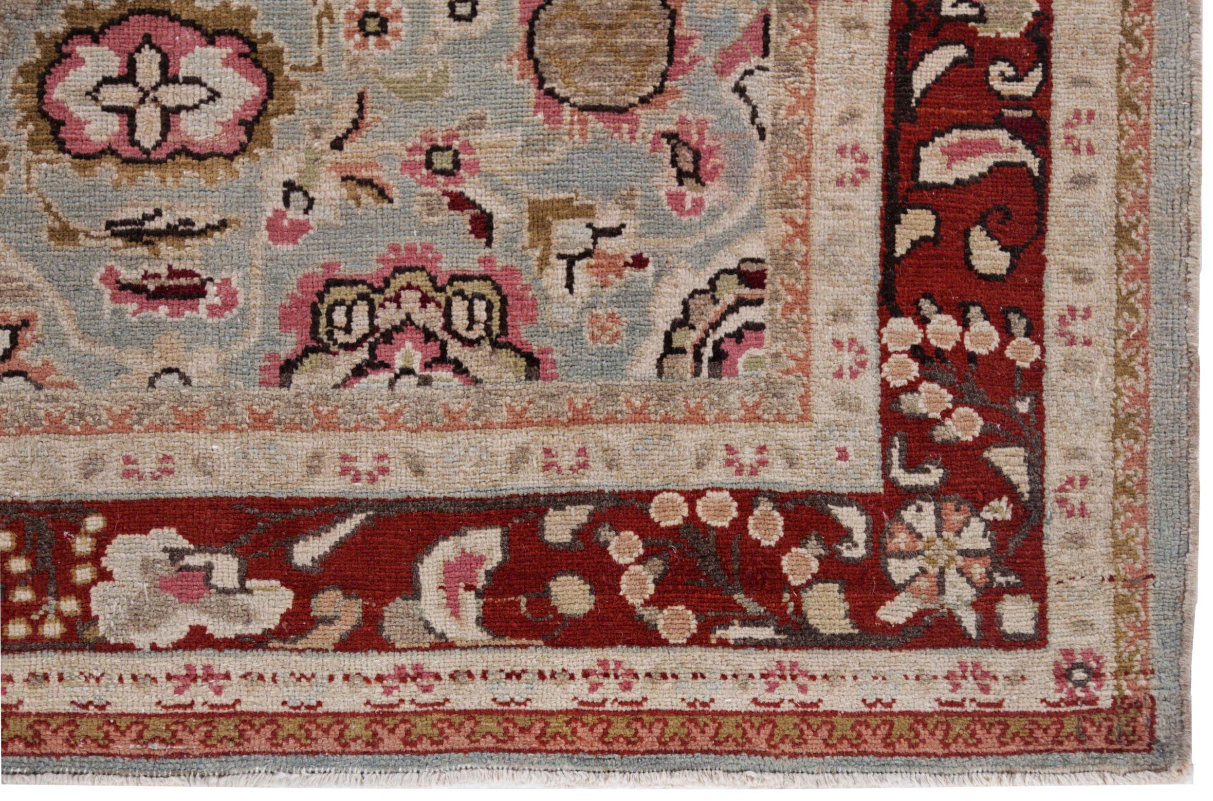 Persische Malayer-Teppiche Circa 1910 - Wolle Grau Elfenbein Rot Design - 91148 (20. Jahrhundert) im Angebot