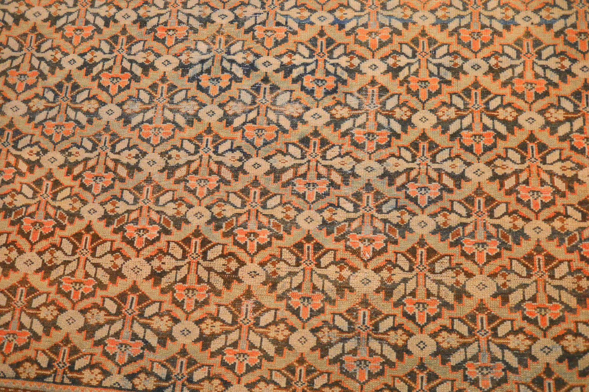 Persische Malayer-Teppiche - Wolle Schwarz Elfenbein Rot Design - 93404 (Irakisch) im Angebot