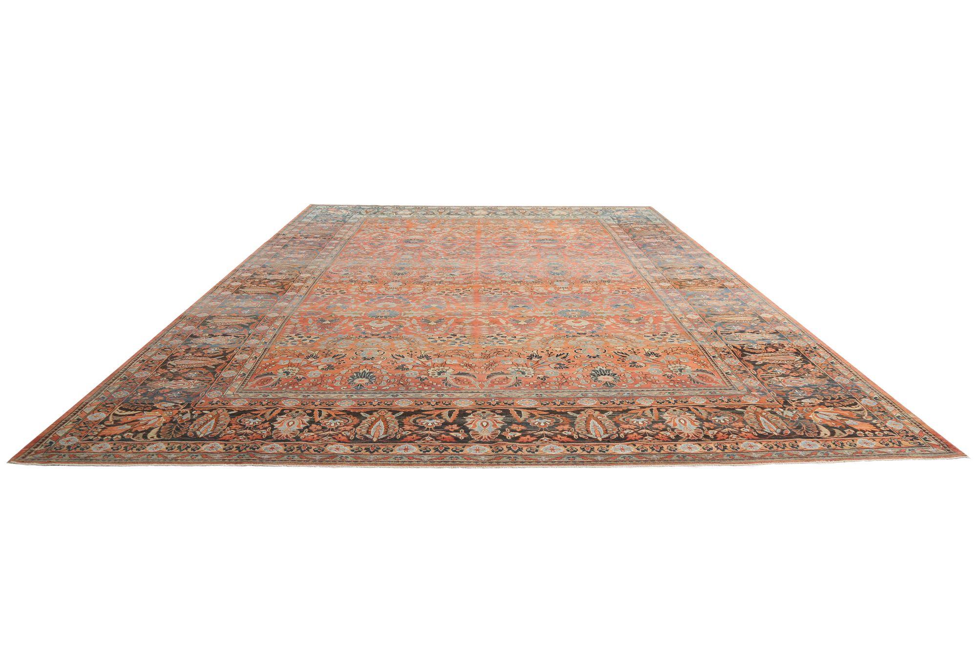 XX secolo Tappeti persiani Malayer - Disegno in lana blu marrone rosso - 97966 in vendita