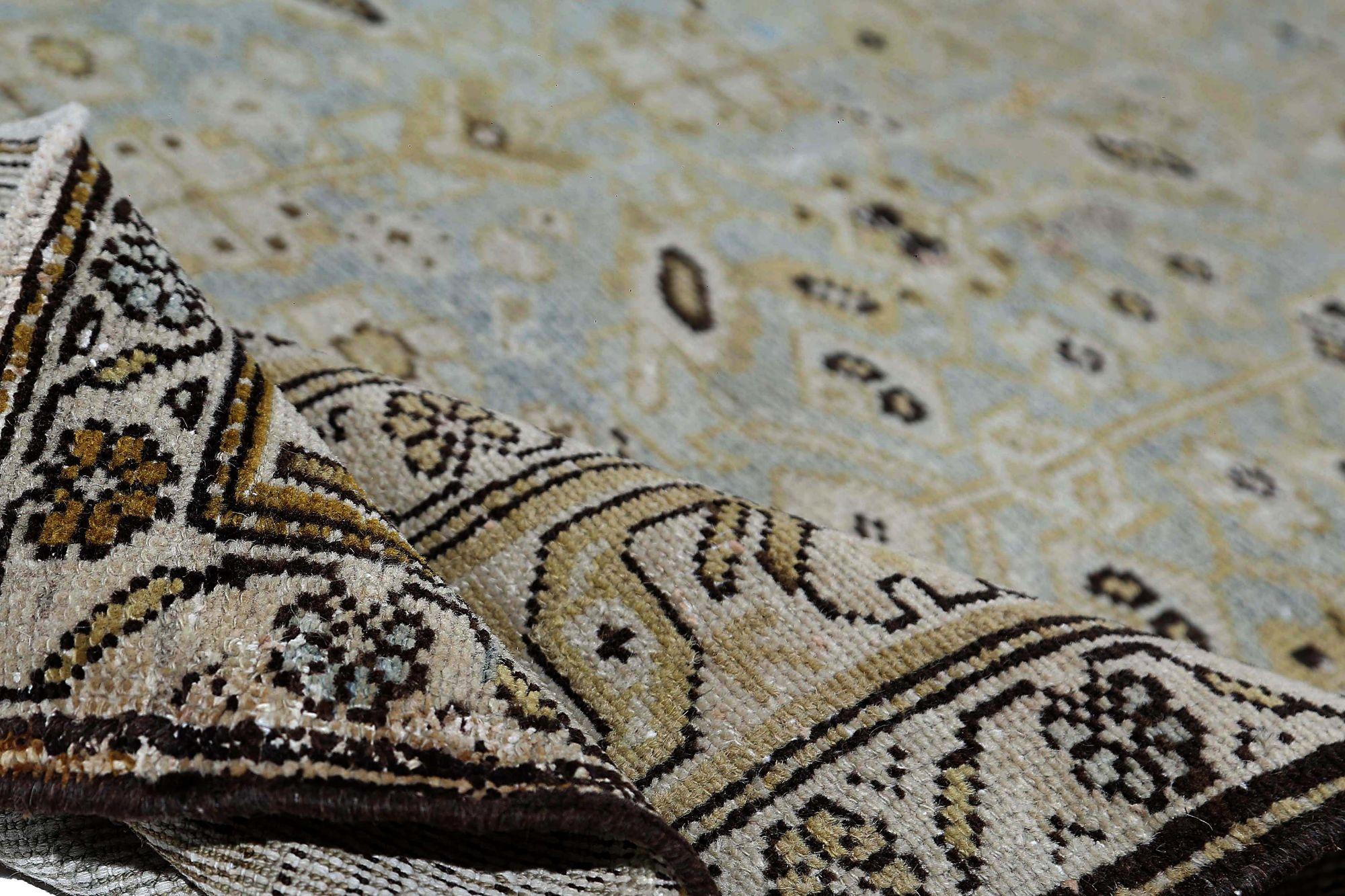 Alfombras Persas Malayer - Lana Azul Diseño Marfil - 96780 Iraquí en venta
