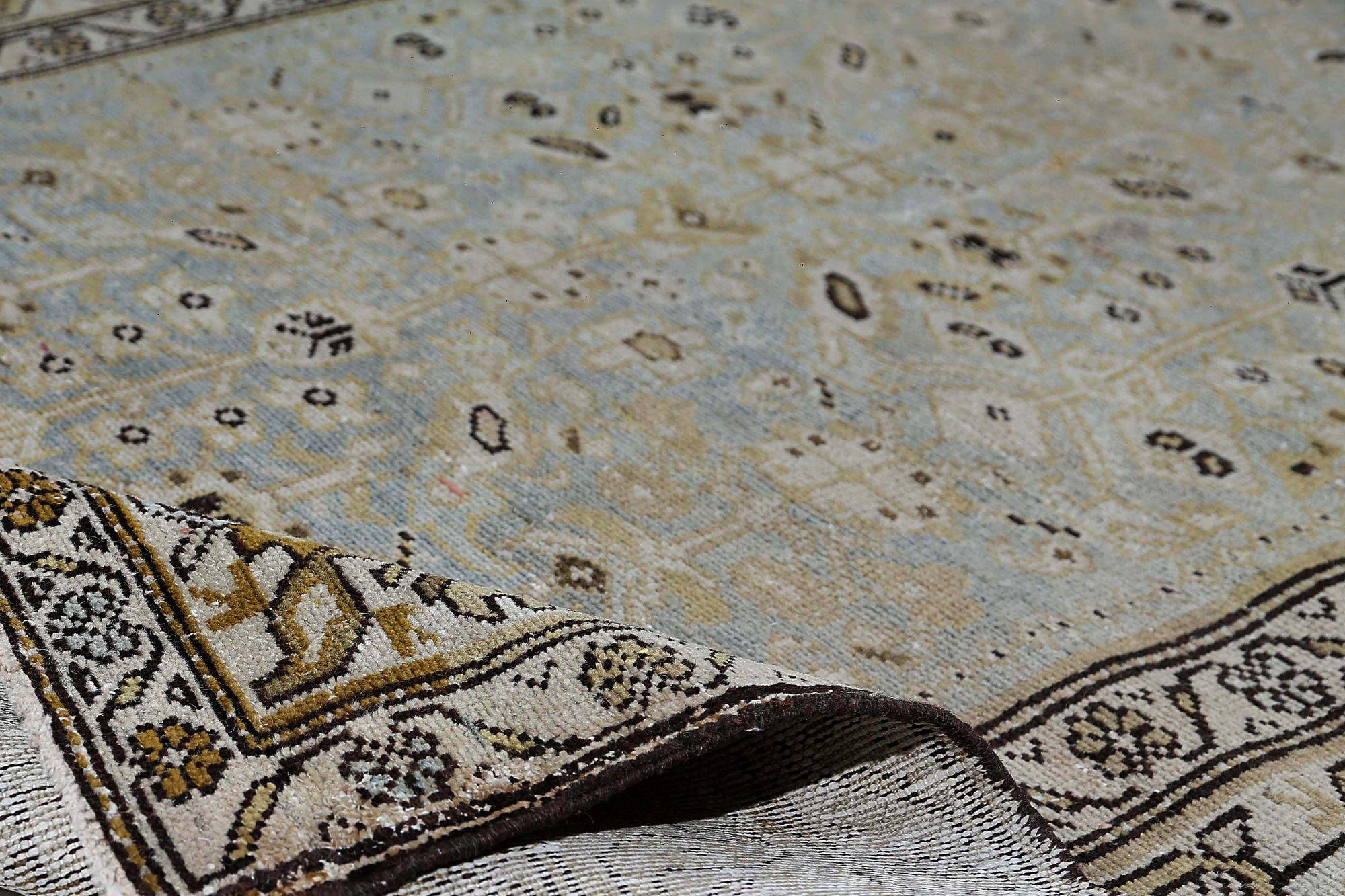 Alfombras Persas Malayer - Lana Azul Diseño Marfil - 96780 siglo XX en venta