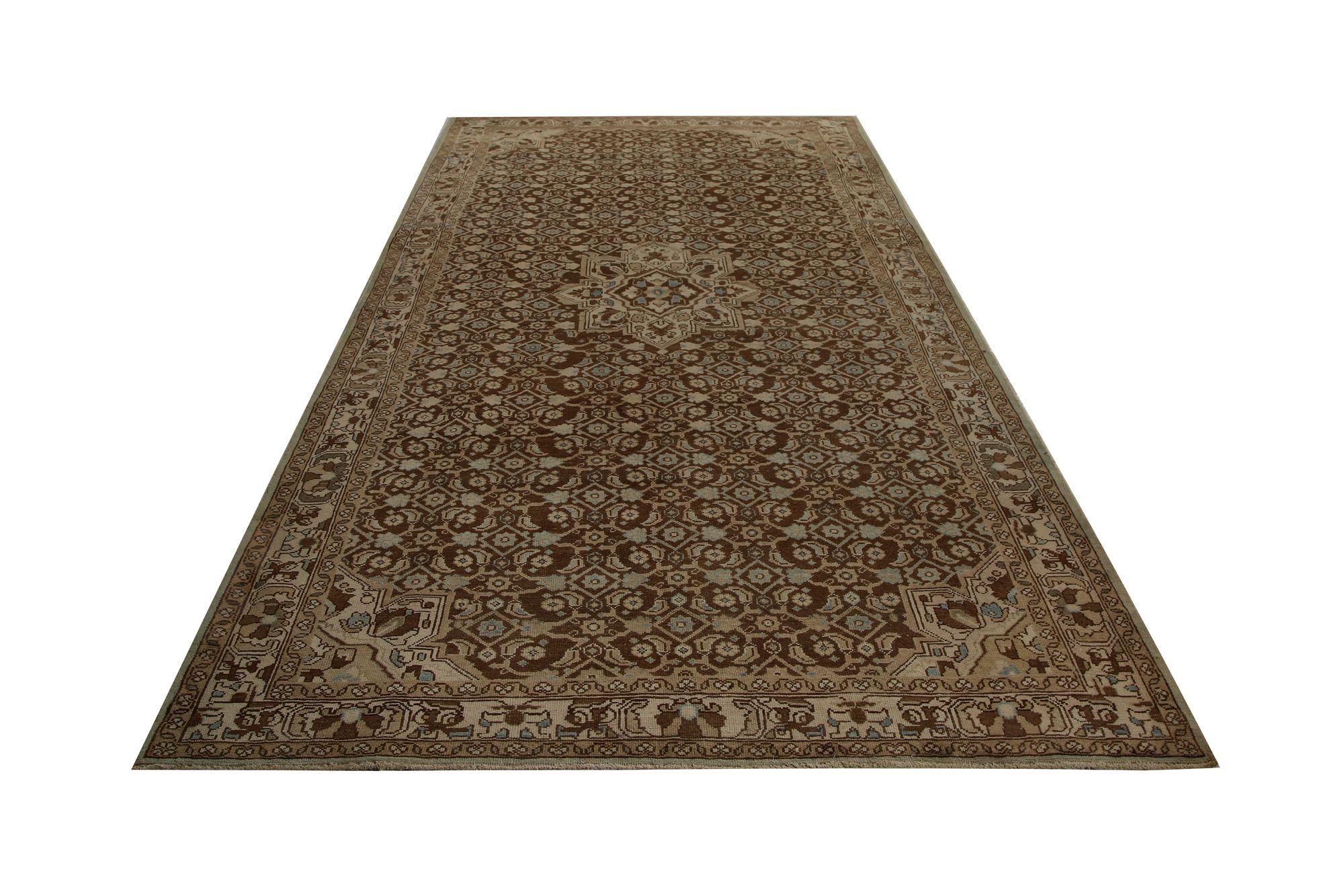 Persische Malayer Teppiche - Wolle Brown Design - 96750 (20. Jahrhundert) im Angebot