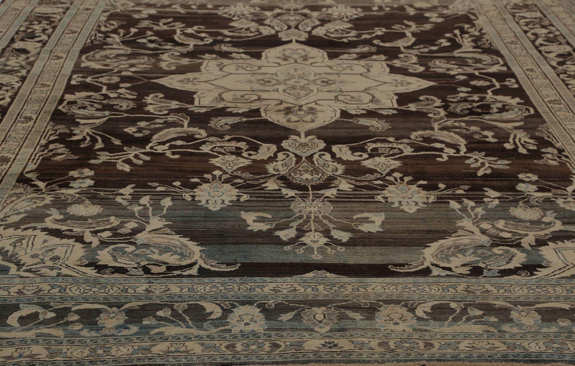Tappeti persiani Malayer - Design marrone in lana - 96886 In condizioni ottime in vendita a Dallas, TX