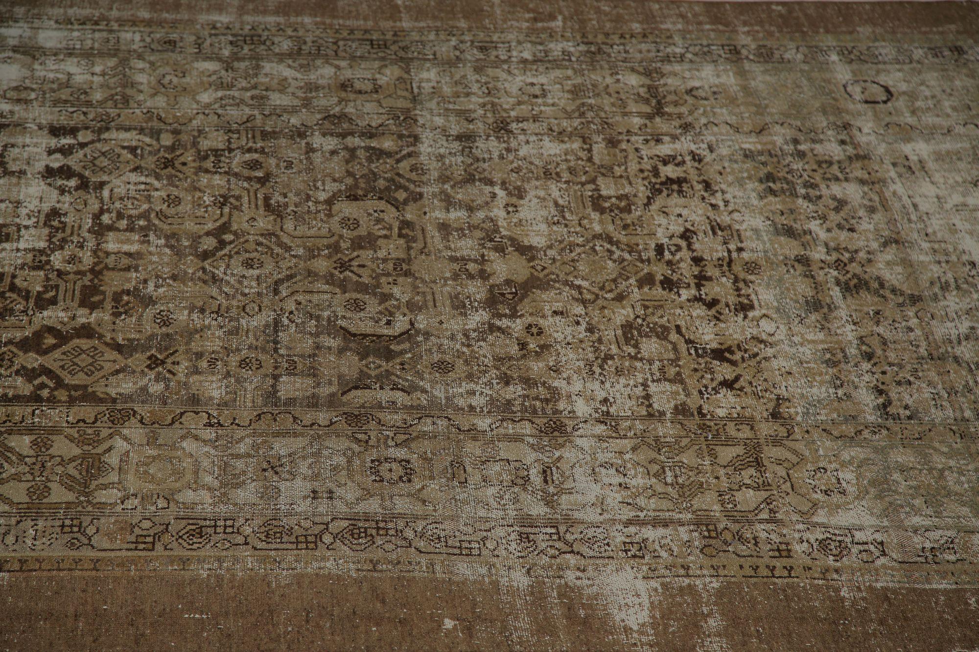 20ième siècle Tapis de sol Persan Malayer - Laine Design Brown - 96984 en vente