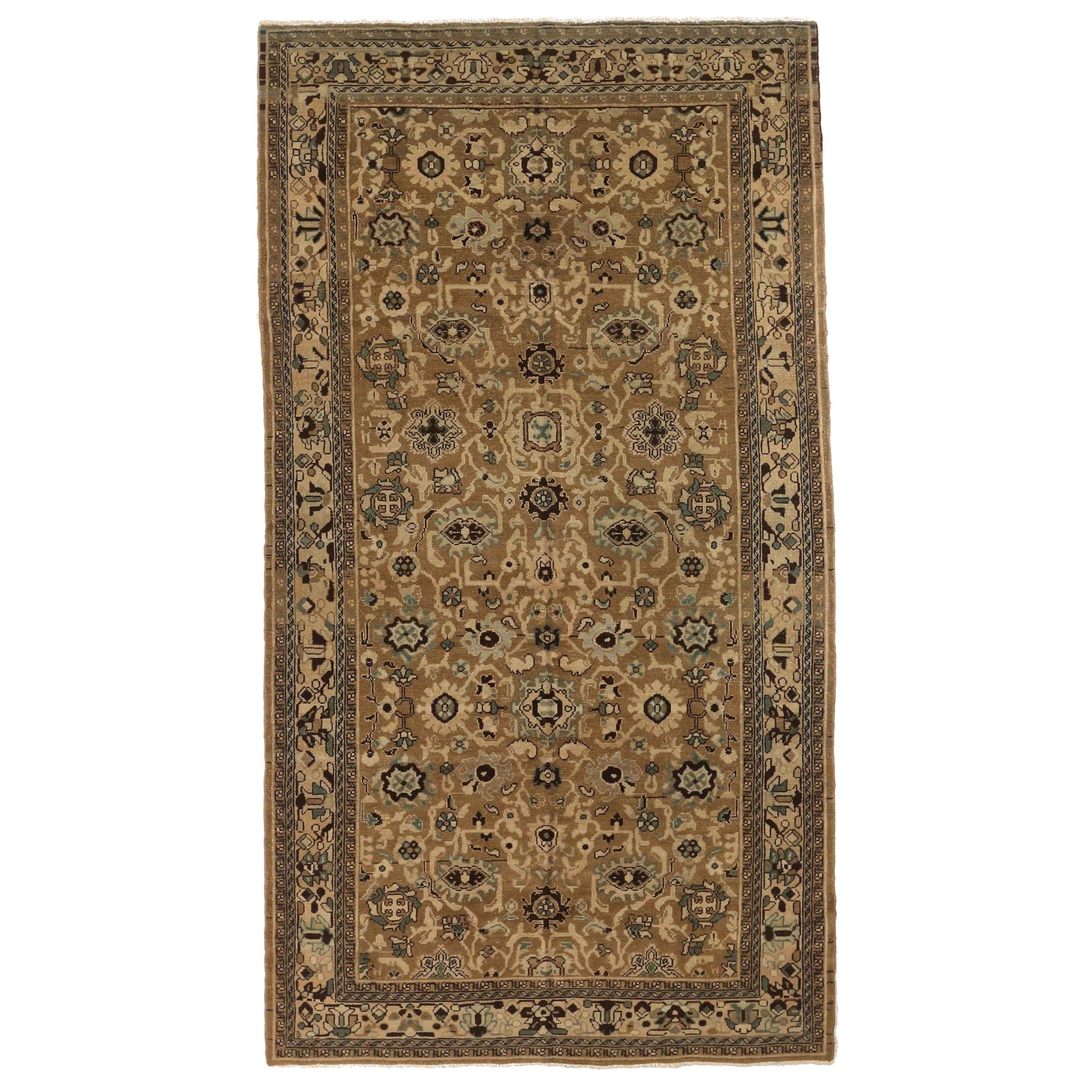 Persische Malayer Teppiche - Wolle Braun Elfenbein 73494