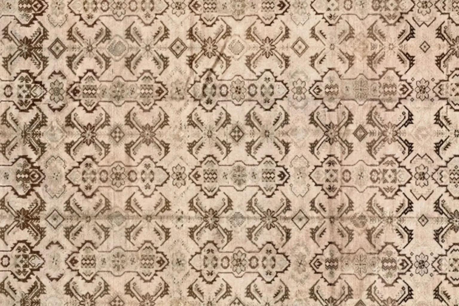 Persian Malayer Area Rugs - Wool Brown Ivory For Sale 2
