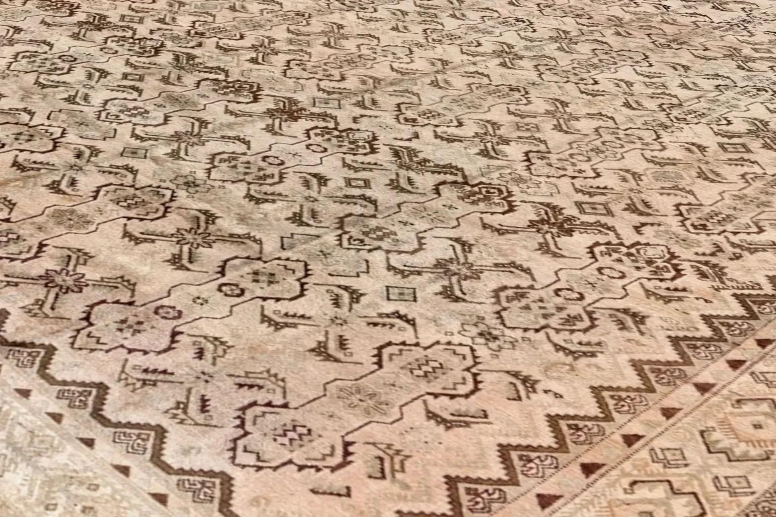 Persian Malayer Area Rugs - Wool Brown Ivory For Sale 3