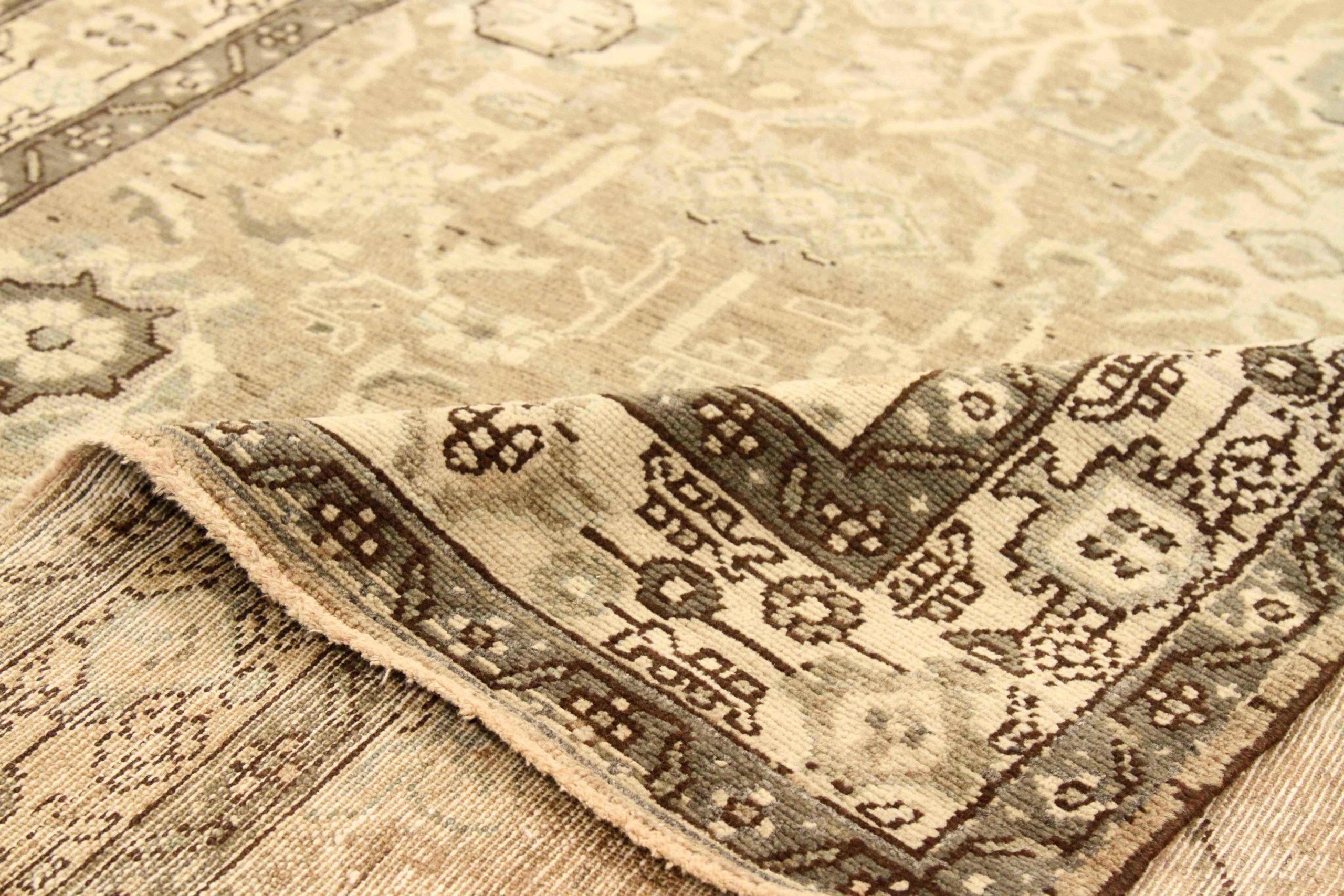 Persische Malayer Teppiche - Wolle Braun Elfenbein Design - 75864 (Irakisch) im Angebot