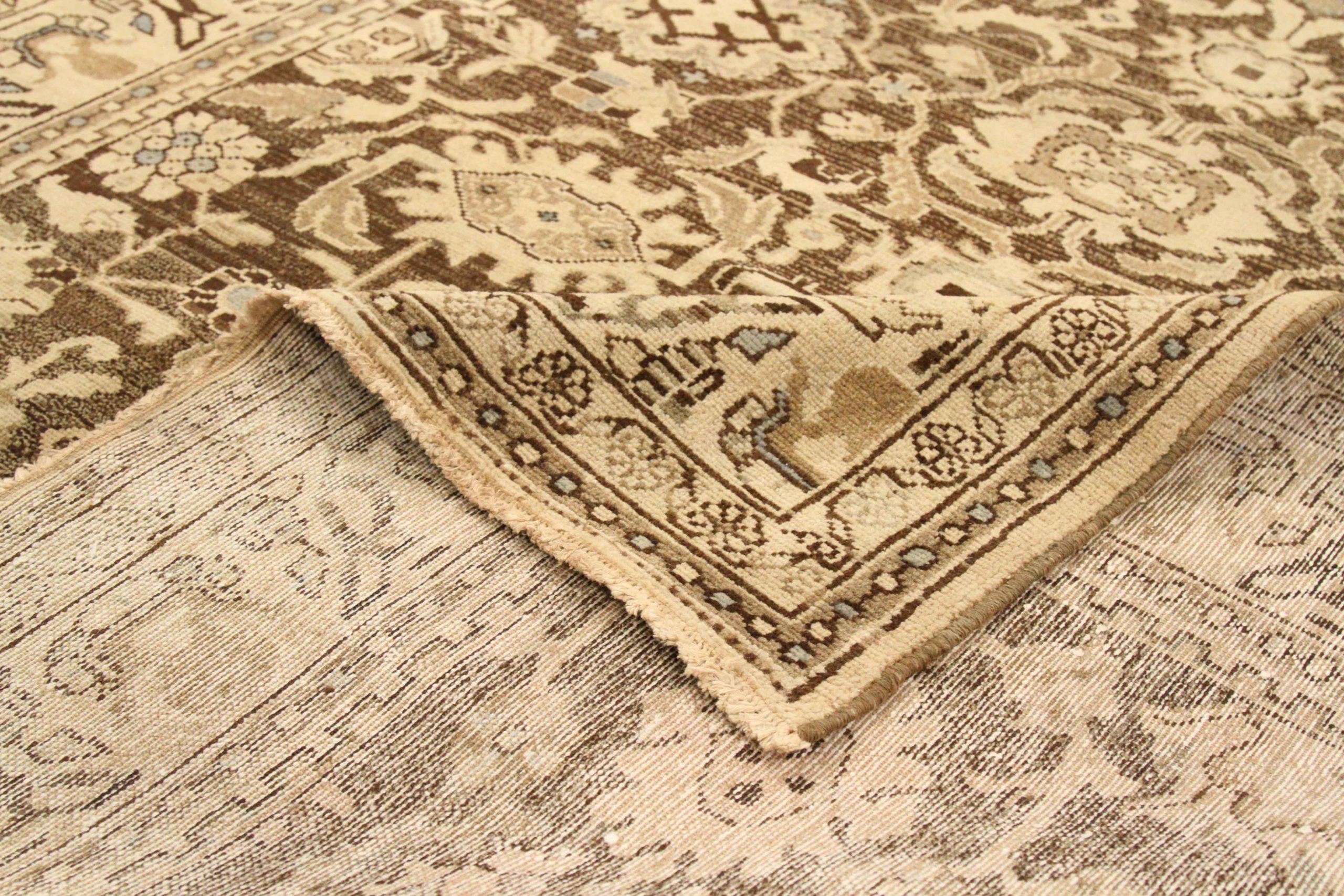 Persische Malayer Teppiche - Wolle Braun Elfenbein Design - 75885 (Irakisch) im Angebot