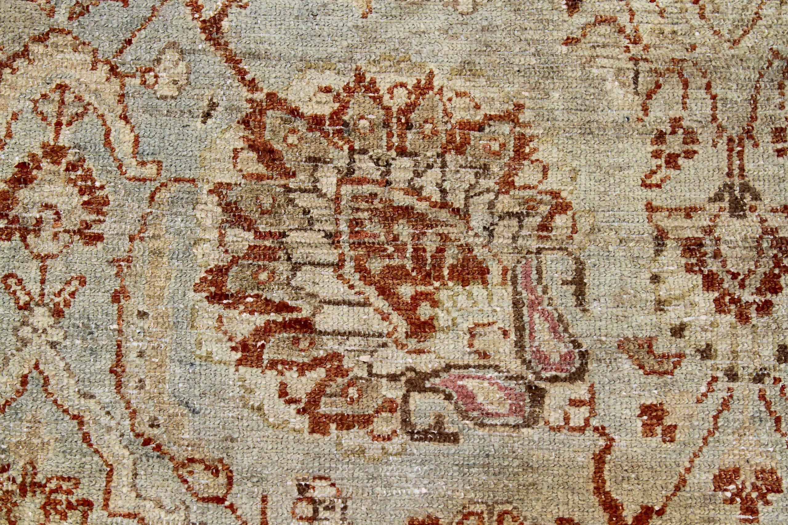Tapis de sol persan Malayer - Laine Brown Design/One - 88801 Excellent état - En vente à Dallas, TX