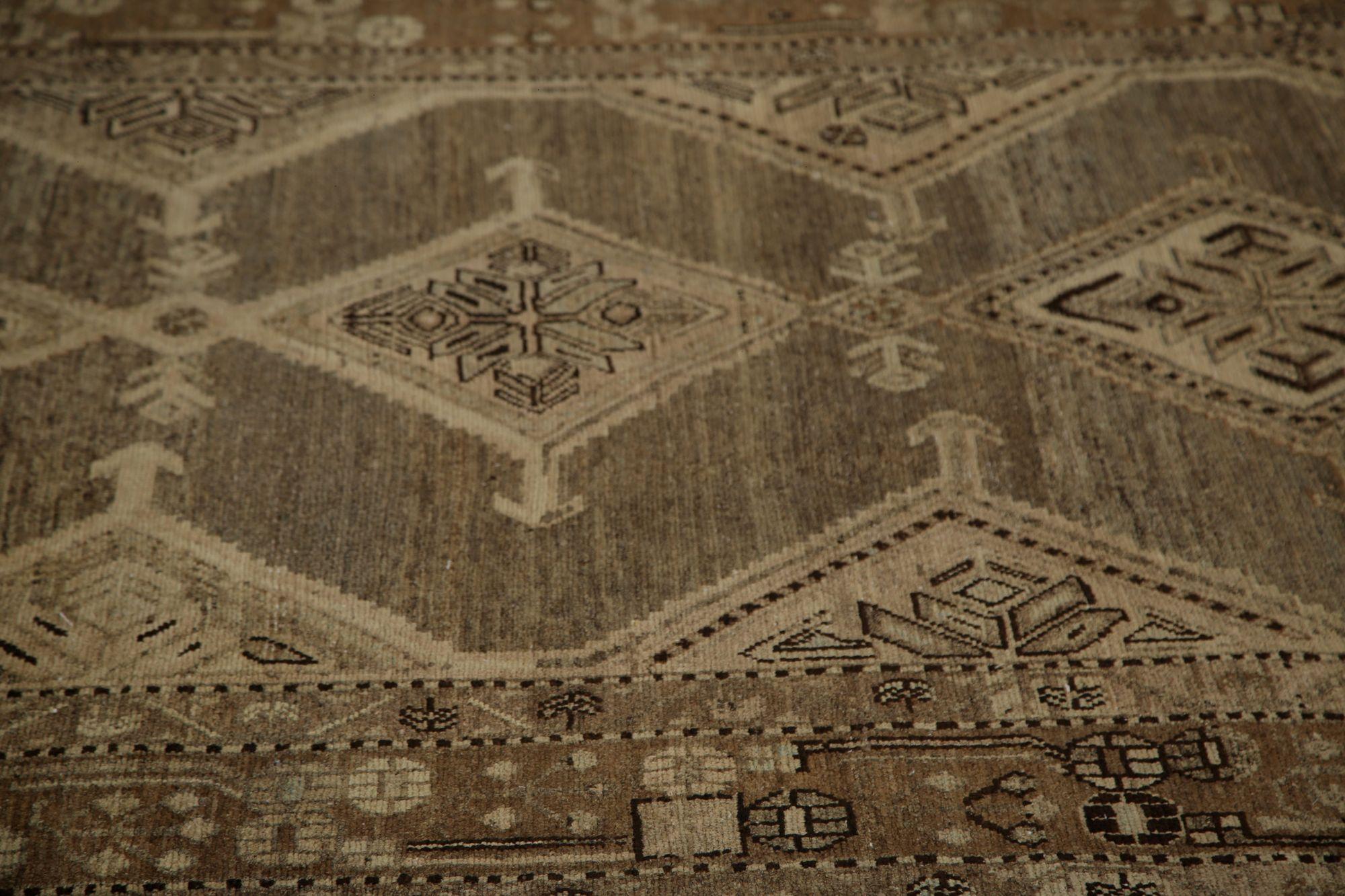 Tappeti persiani Malayer - Disegno in lana marrone avorio - 96752 In condizioni ottime in vendita a Dallas, TX