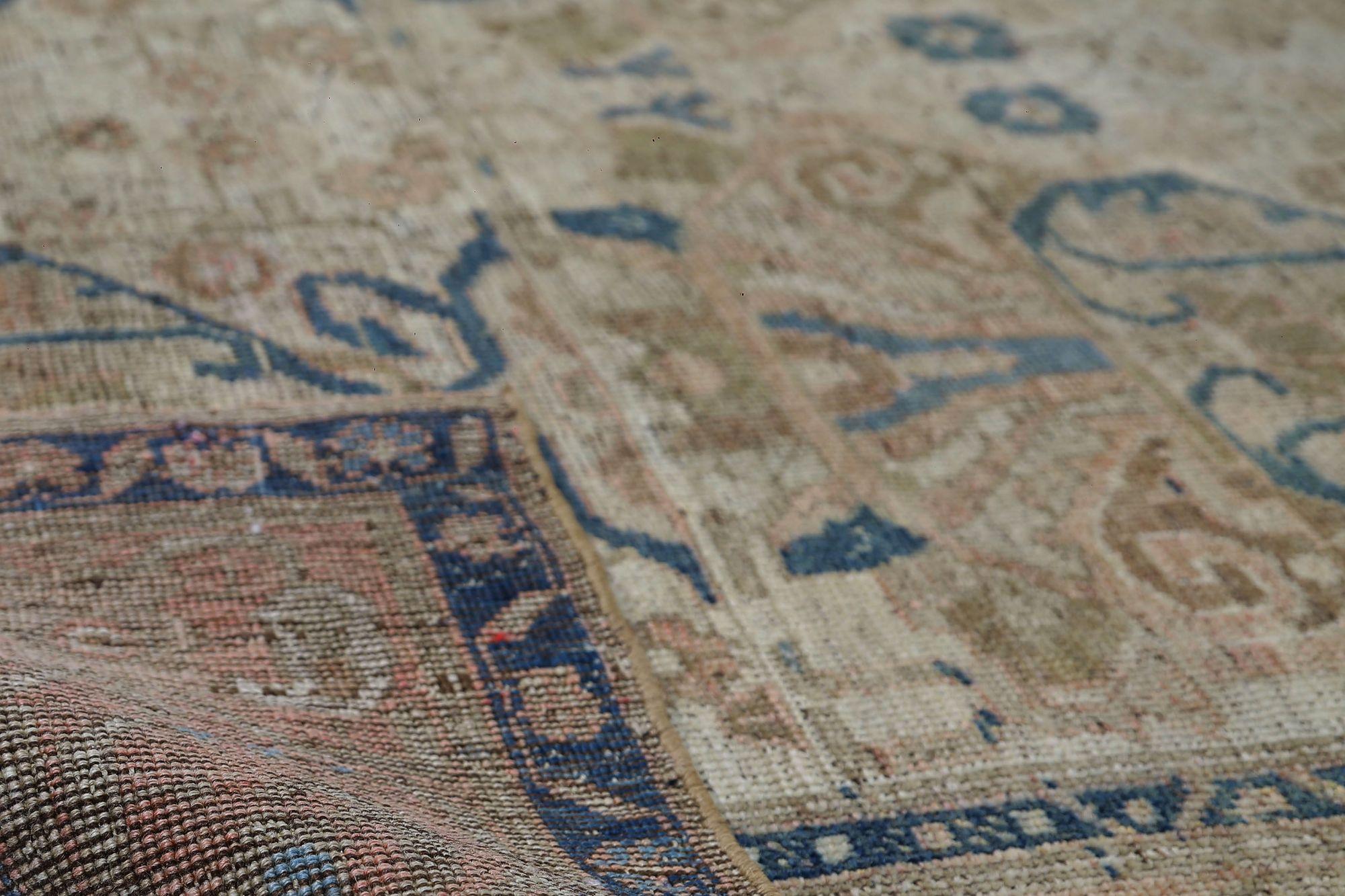 Iraqi Persian Malayer Area Rugs - Wool Brown Ivory Design - 97160 For Sale