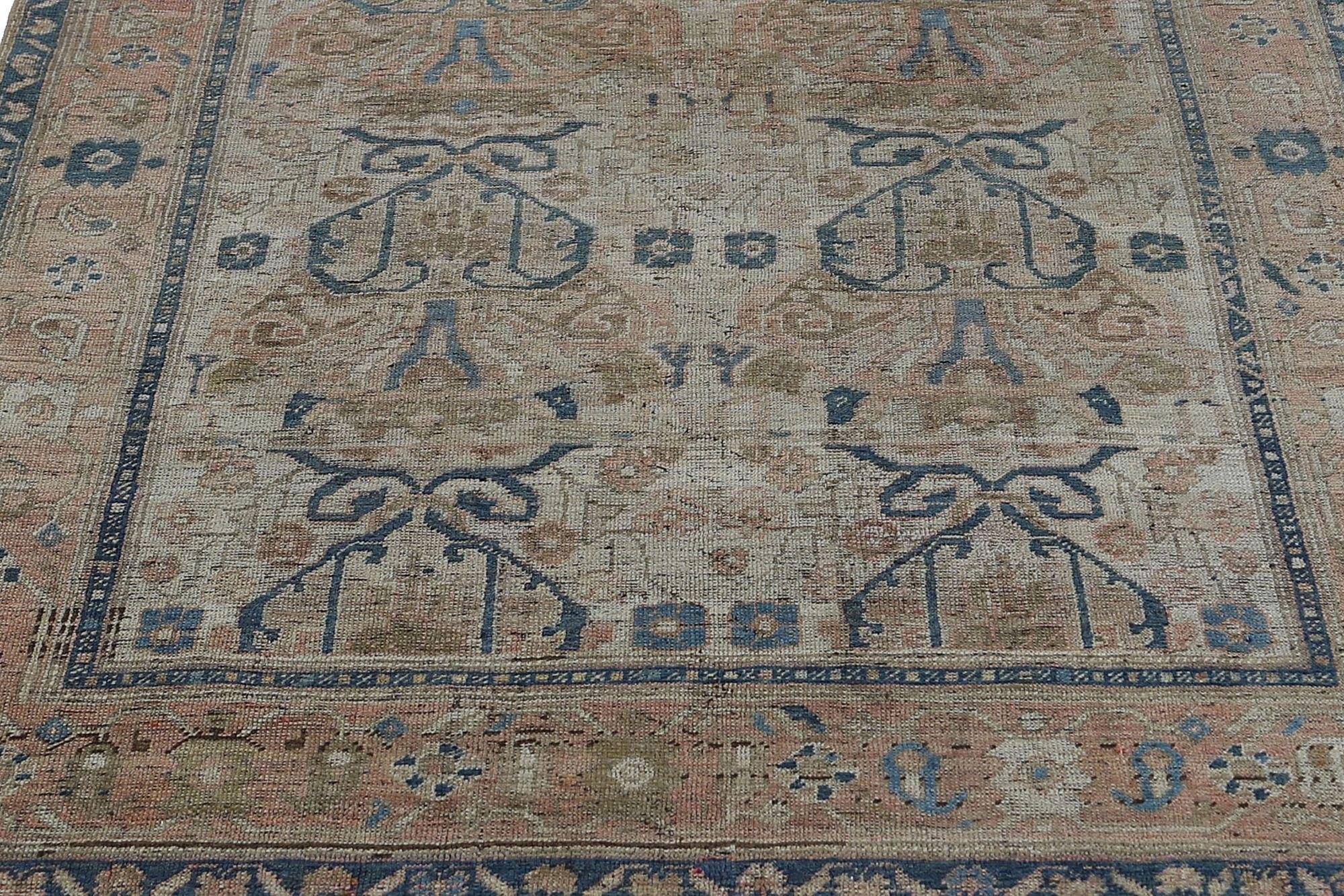 Persian Malayer Area Rugs - Wool Brown Ivory Design - 97160 In Excellent Condition For Sale In Dallas, TX