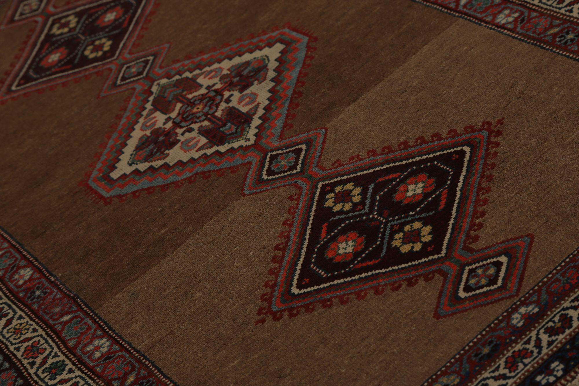 Alfombras Persas Malayer - Lana Marrón Marfil Diseño Rosa - 98003 Iraquí en venta