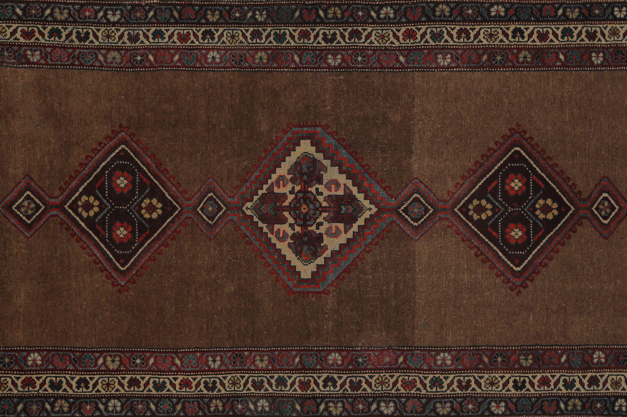 Alfombras Persas Malayer - Lana Marrón Marfil Diseño Rosa - 98003 en Excelente estado para la venta en Dallas, TX